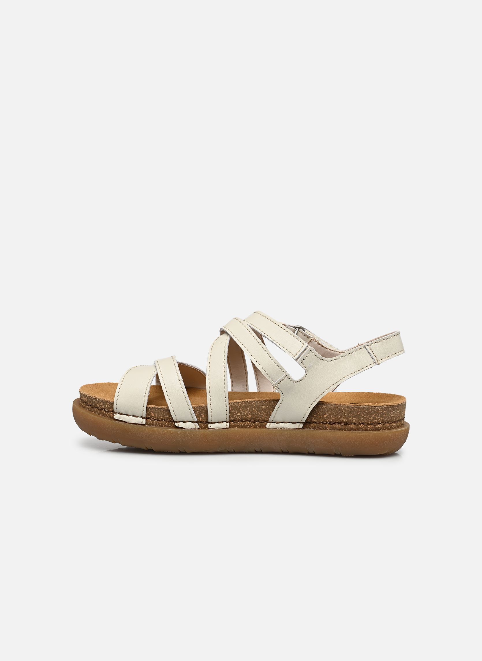 Sandalen met sleehak en plateau RHODES 1714 dames wit Art Sandalen met sleehak en plateau RHODES 1714 dames wit Cream
