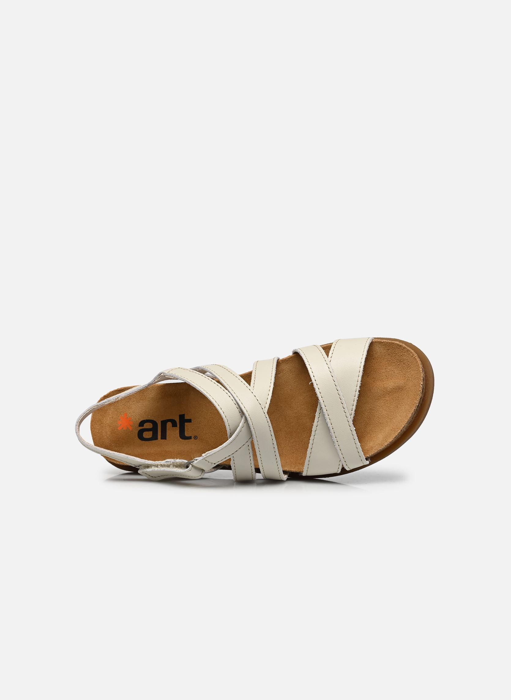 Sandalen met sleehak en plateau RHODES 1714 dames wit Art Sandalen met sleehak en plateau RHODES 1714 dames wit Cream