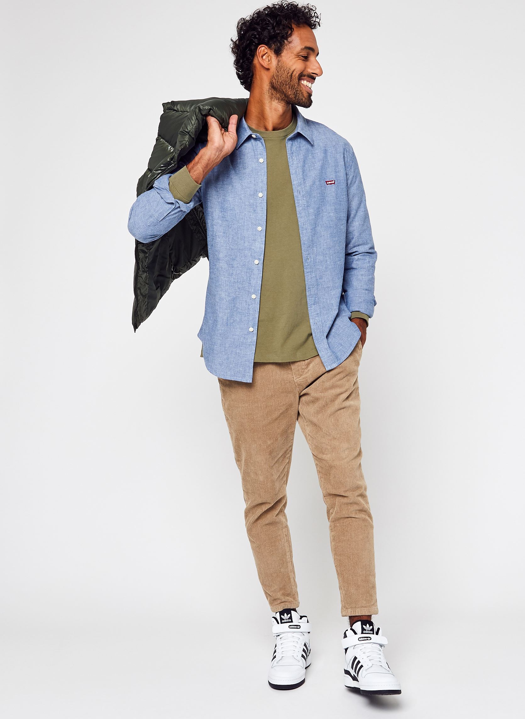 Levi's LS Battery HM Shirt - Camicia Slim Fit Uomo, Maniche Lunghe, Cotone Leggero