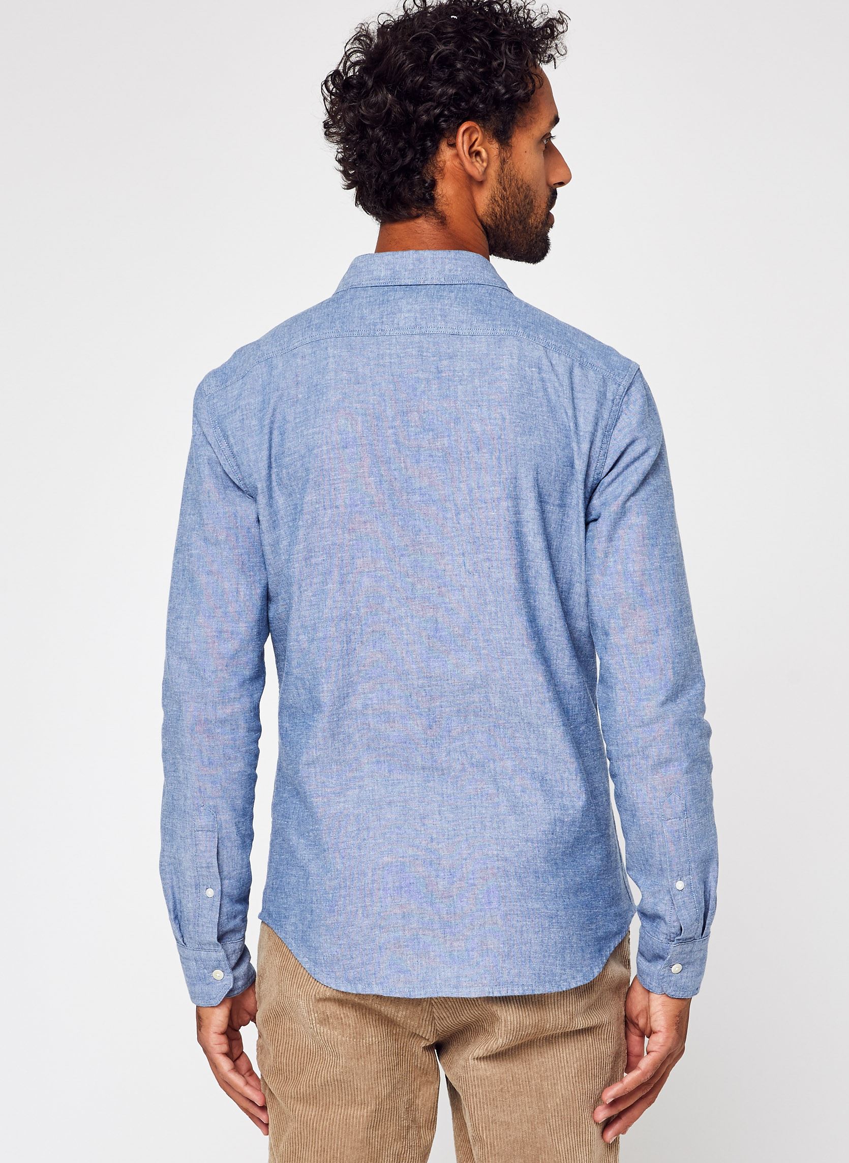 Chemises Ls Battery Hm Shirt Slim homme bleu Levi's Chemises Ls Battery Hm Shirt Slim homme bleu Navy Peony