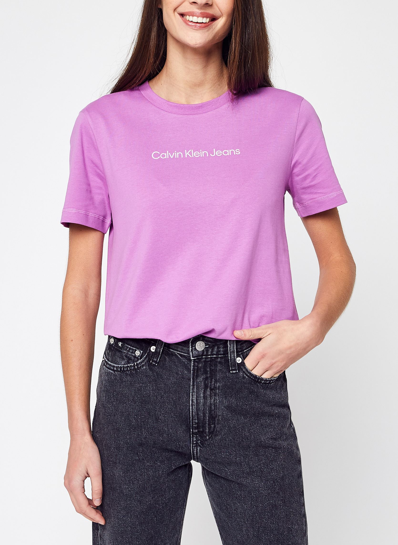 Vêtements Calvin Klein Jeans Shrunken Institutional Tee pour Accessoires