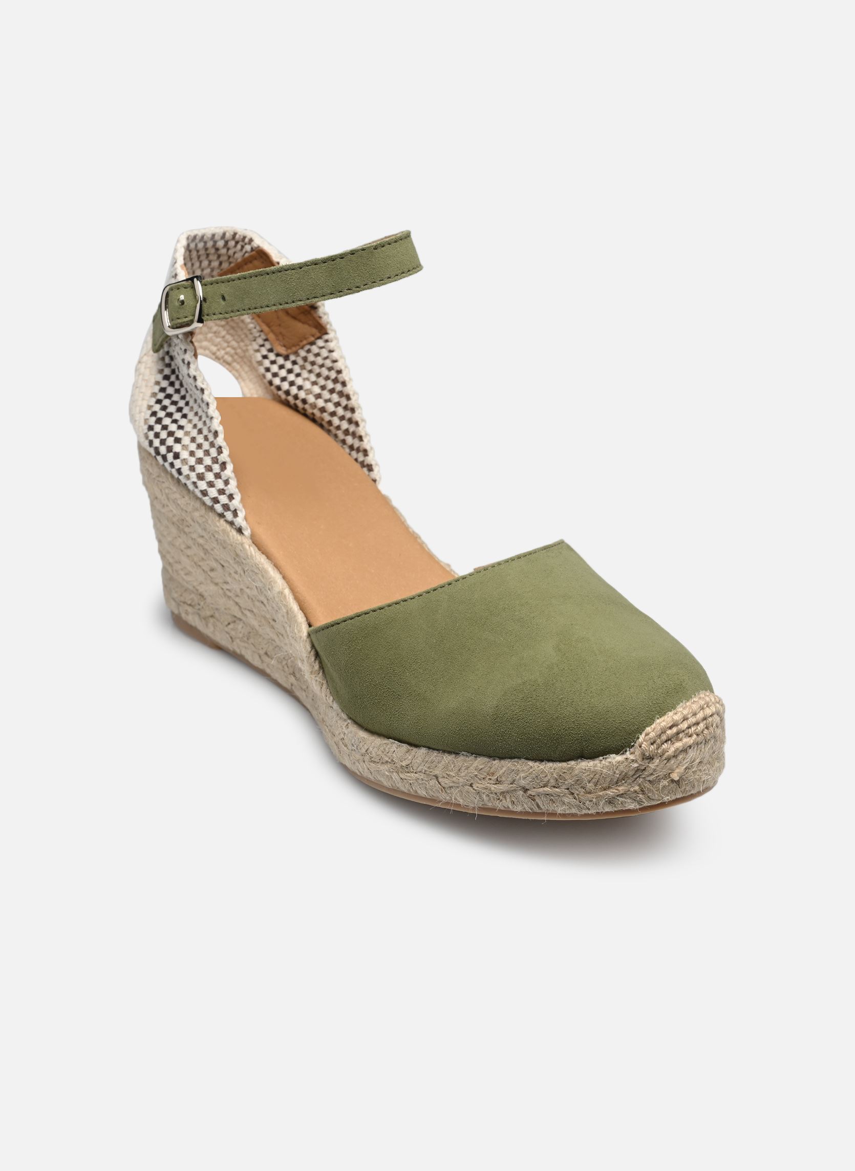 Espadrilles compensées et plateformes Ibrine femme vert Georgia Rose Espadrilles compensées et plateformes Ibrine femme vert KAKI
