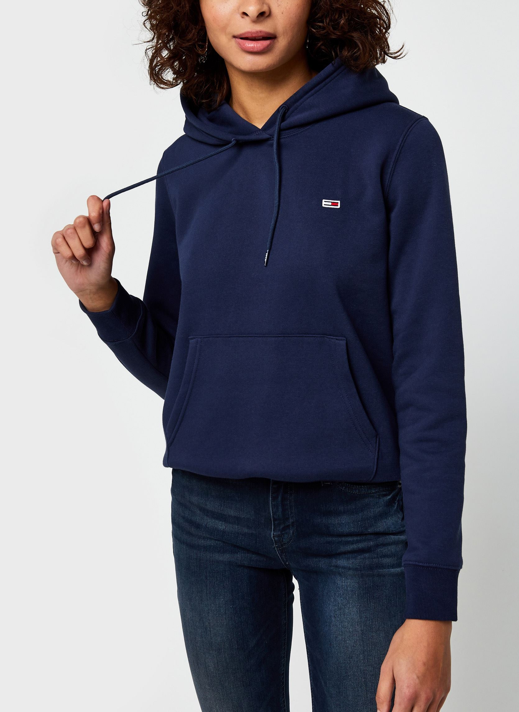Hoodies Tjw Regular Fleece Hoodie dames blauw Tommy Jeans Hoodies Tjw Regular Fleece Hoodie dames blauw TWILIGHT NAVY