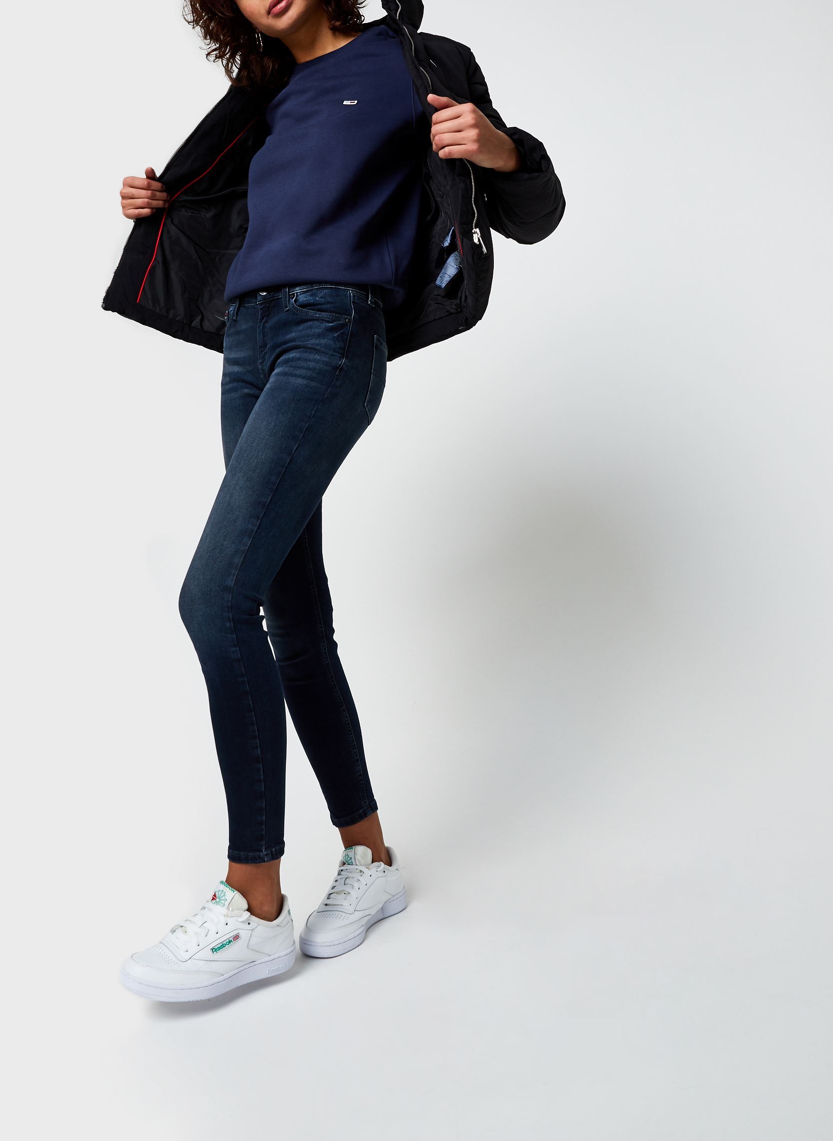 Felpe Tjw Regular Fleece C Neck donna blu Tommy Jeans Felpe Tjw Regular Fleece C Neck donna blu TWILIGHT NAVY
