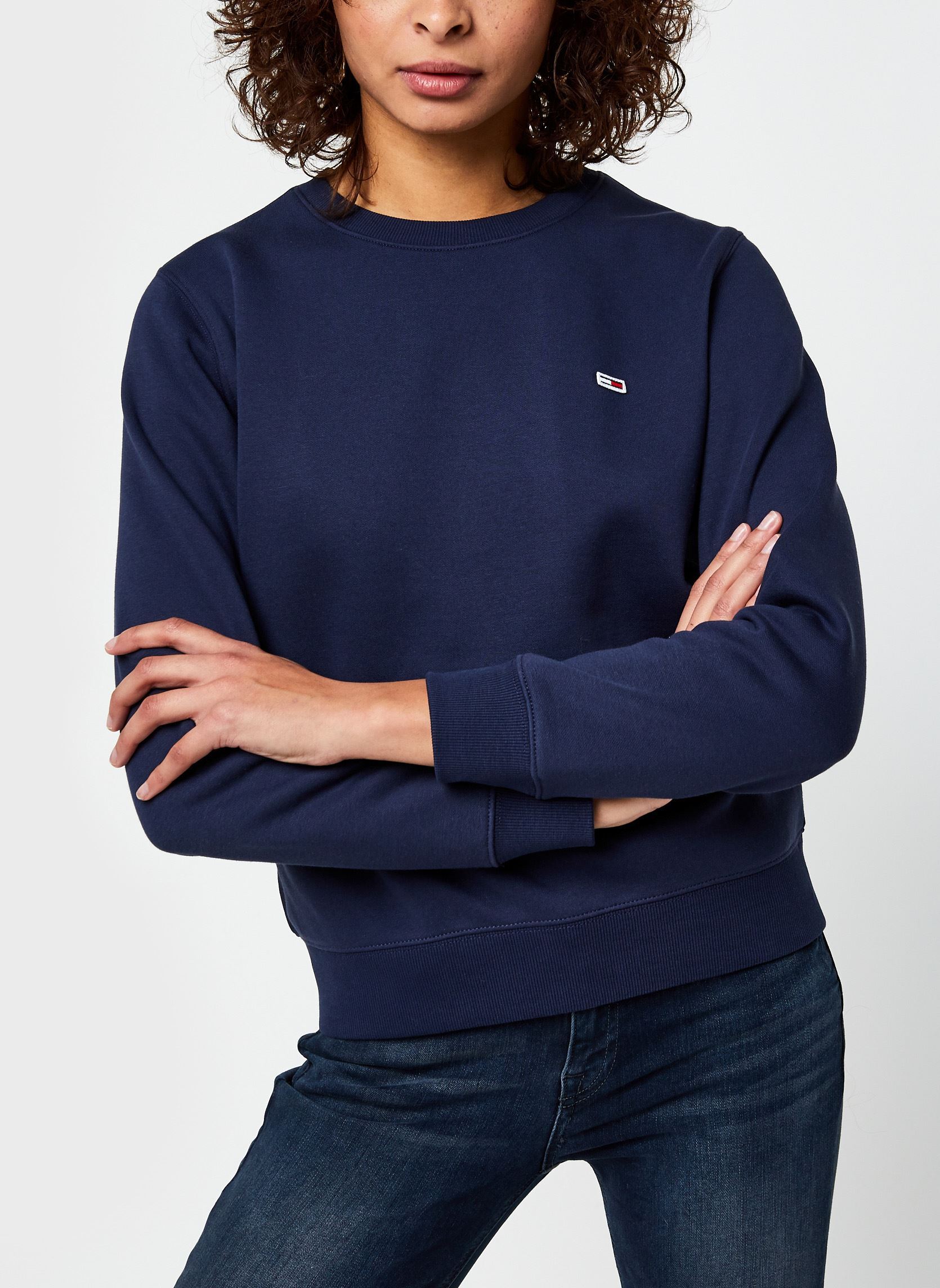 Felpe Tjw Regular Fleece C Neck donna blu Tommy Jeans Felpe Tjw Regular Fleece C Neck donna blu TWILIGHT NAVY