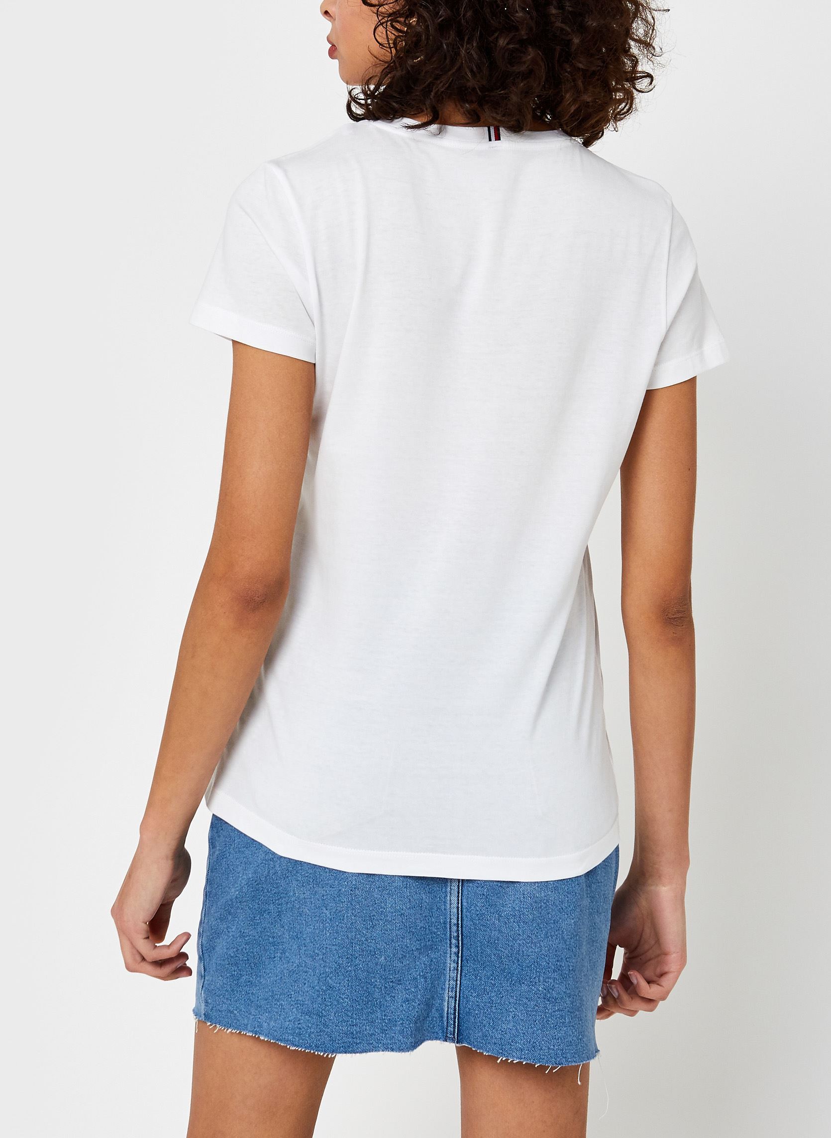 T-shirts Heritage Crew Neck Tee dames wit Tommy Hilfiger T-shirts Heritage Crew Neck Tee dames wit BLANC