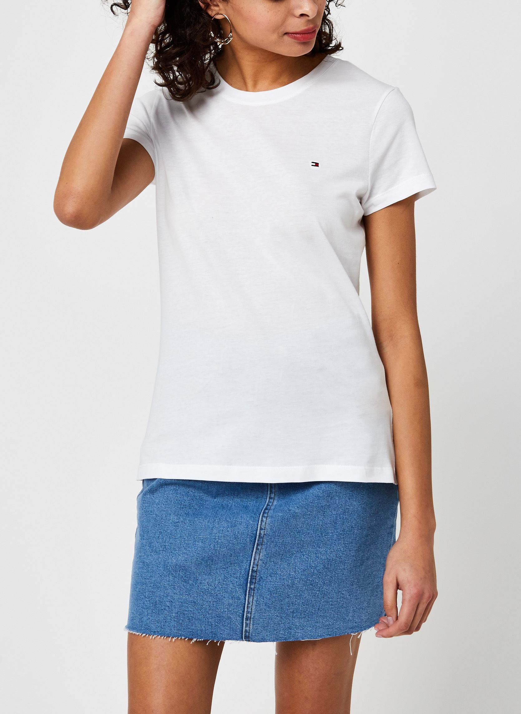 T-shirts Heritage Crew Neck Tee dames wit Tommy Hilfiger T-shirts Heritage Crew Neck Tee dames wit BLANC