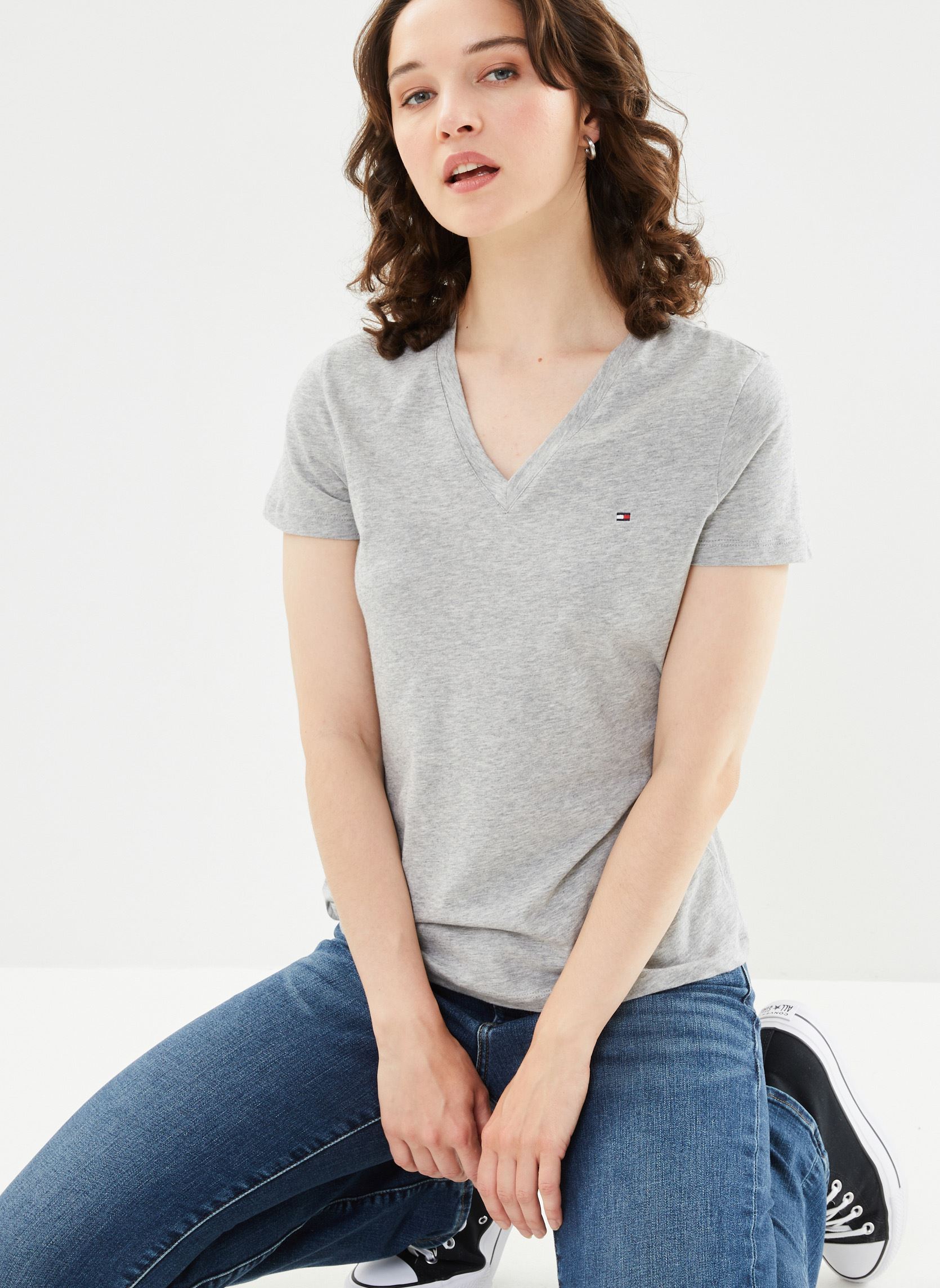 Vêtements Tommy Hilfiger Heritage V-Neck Tee pour Femme