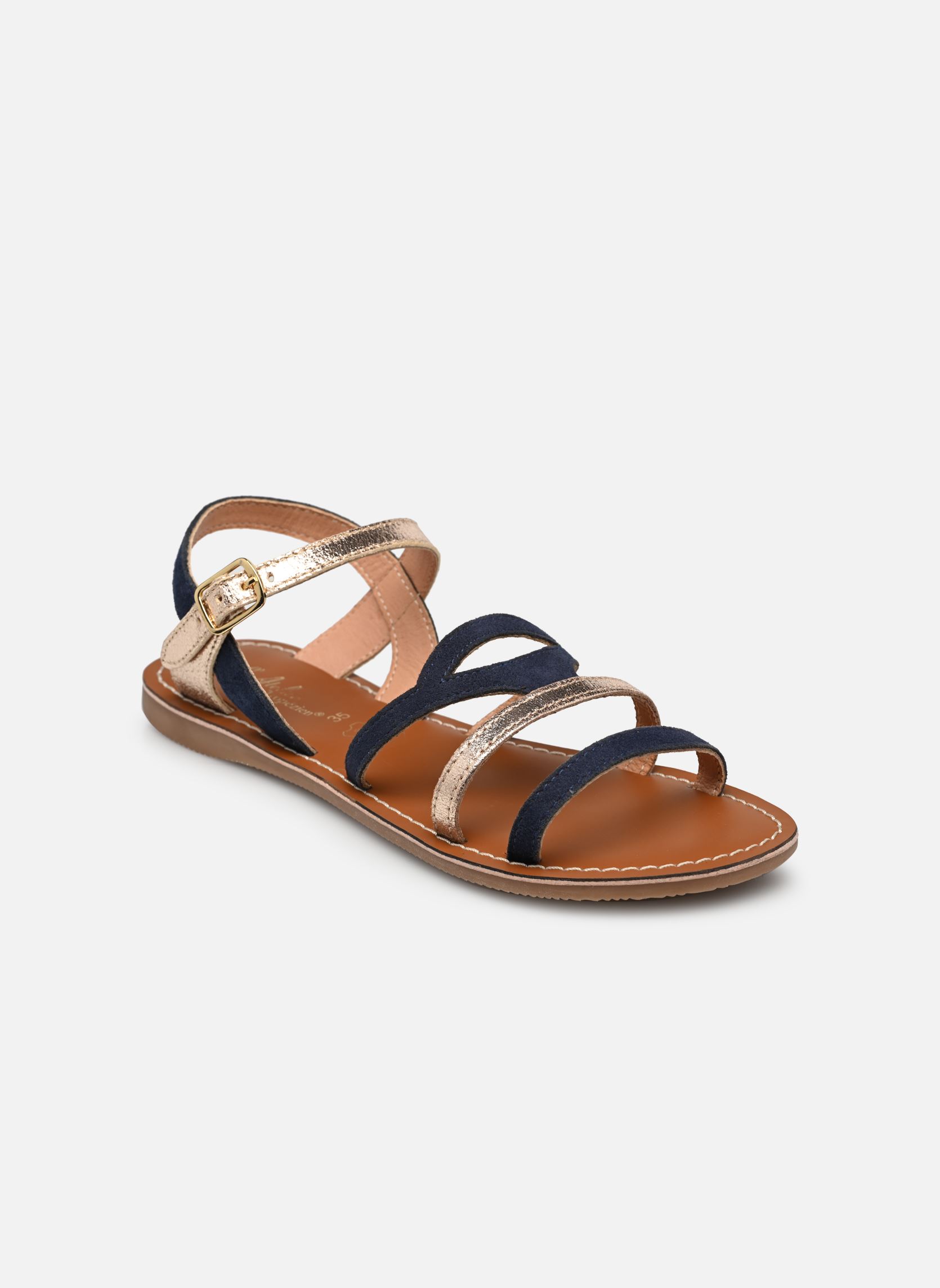 Sandales IL 101 fille bleu L'Atelier Tropézien Sandales IL 101 fille bleu SUEDE BLUE