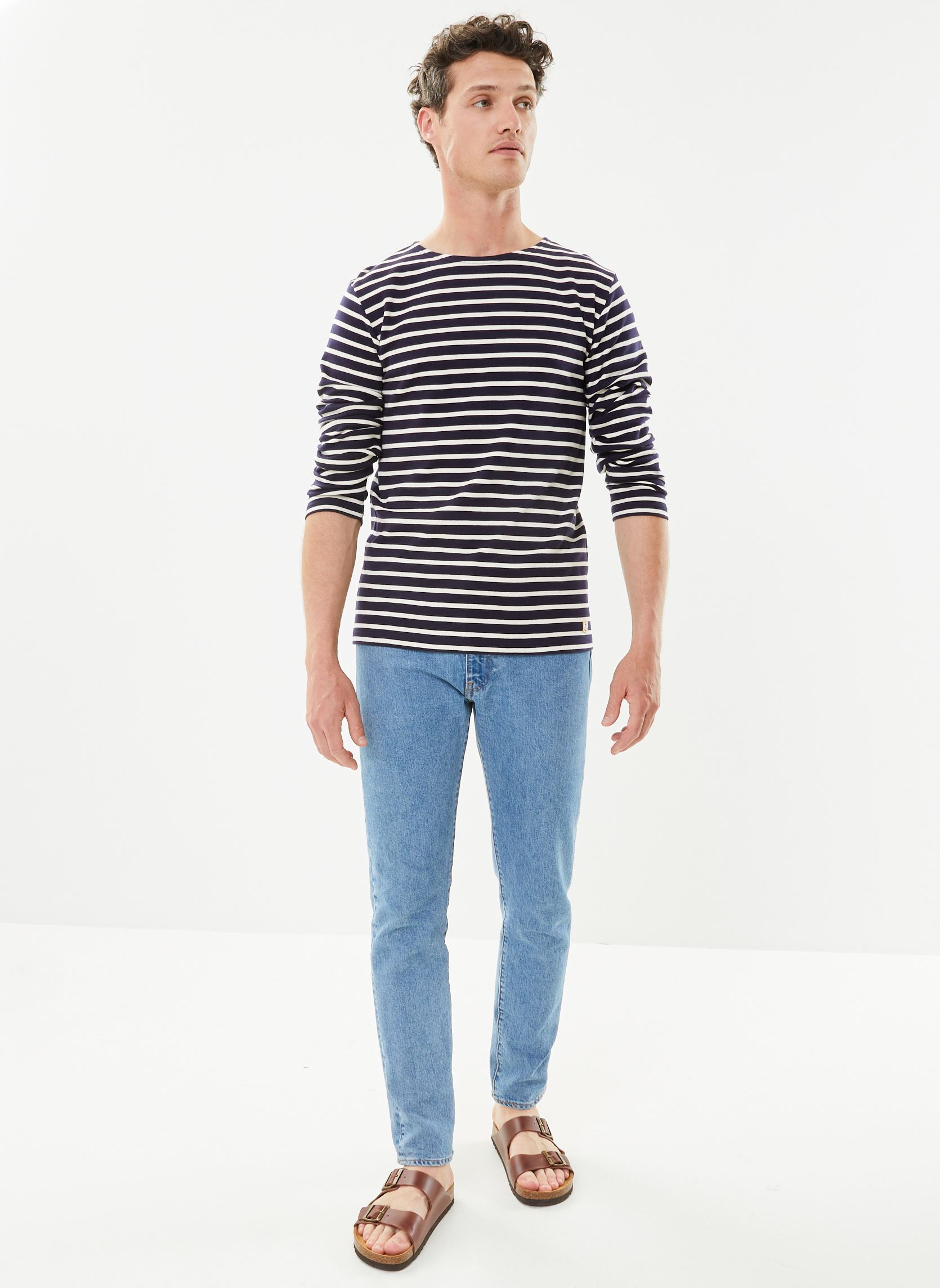 Tee-shirts Marinière homme multicolore Armor Lux Tee-shirts Marinière homme multicolore NAVIRE NATURE