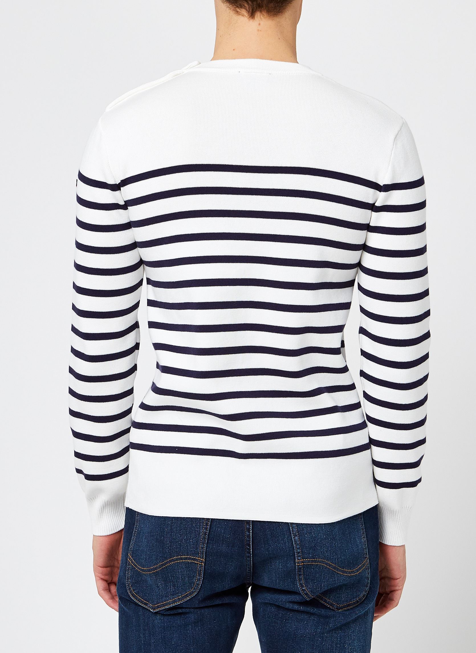 Truien Pull Marin heren wit Armor Lux Truien Pull Marin heren wit MilkNavire