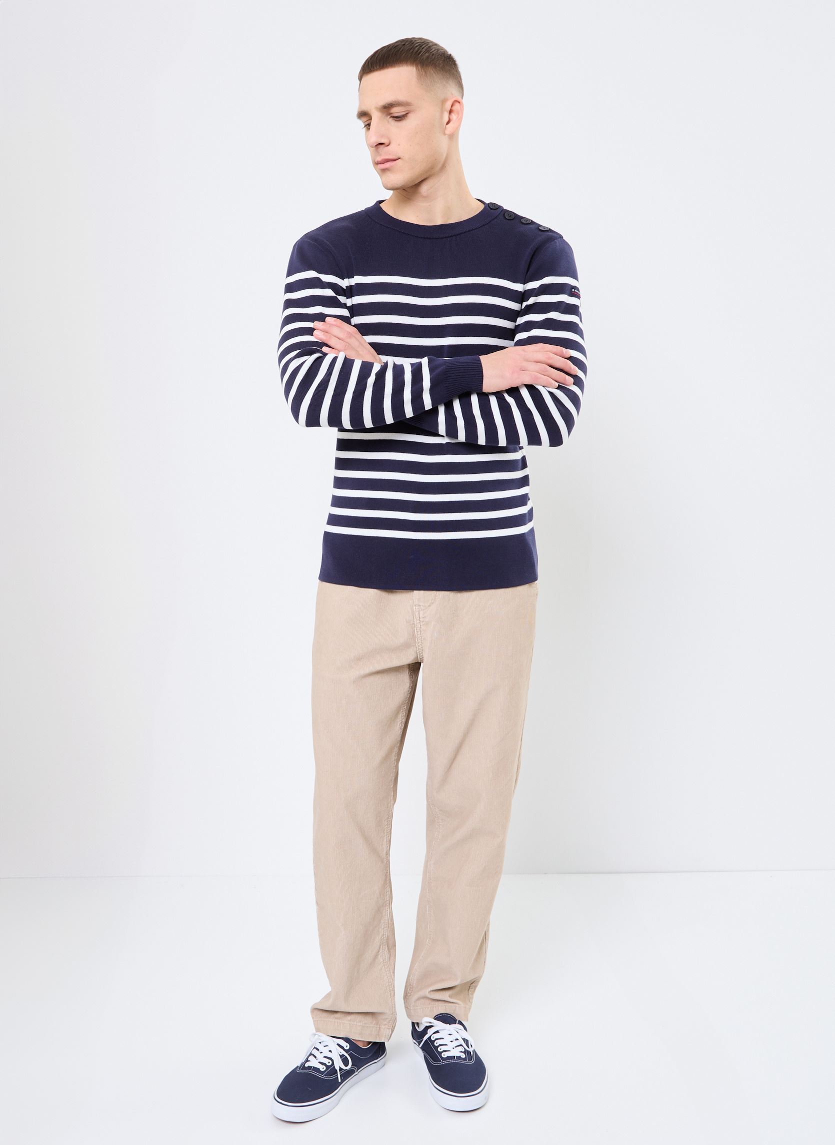 Truien Pull Marin heren blauw Armor Lux Truien Pull Marin heren blauw Navire Milk