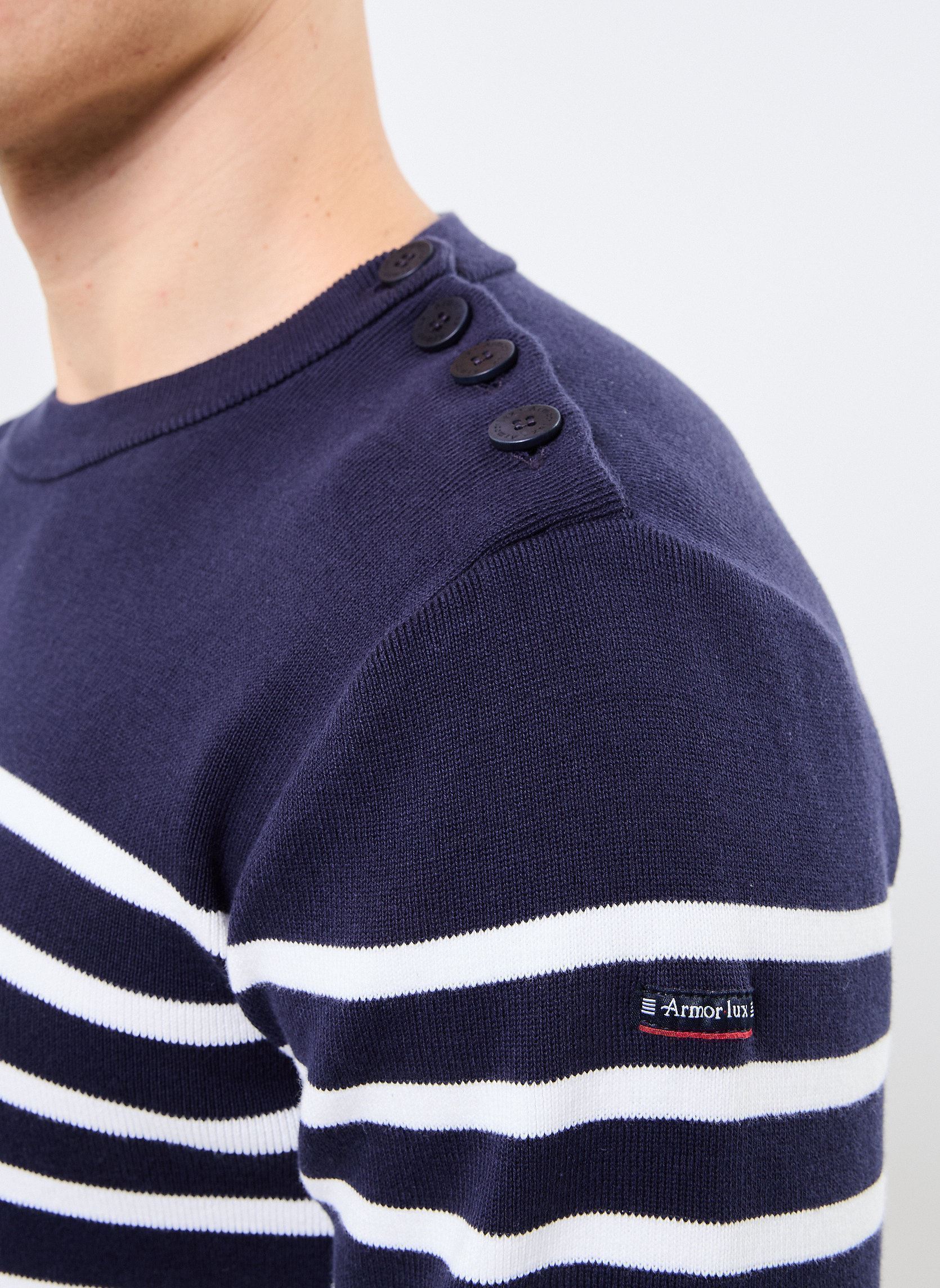 Truien Pull Marin heren blauw Armor Lux Truien Pull Marin heren blauw Navire Milk