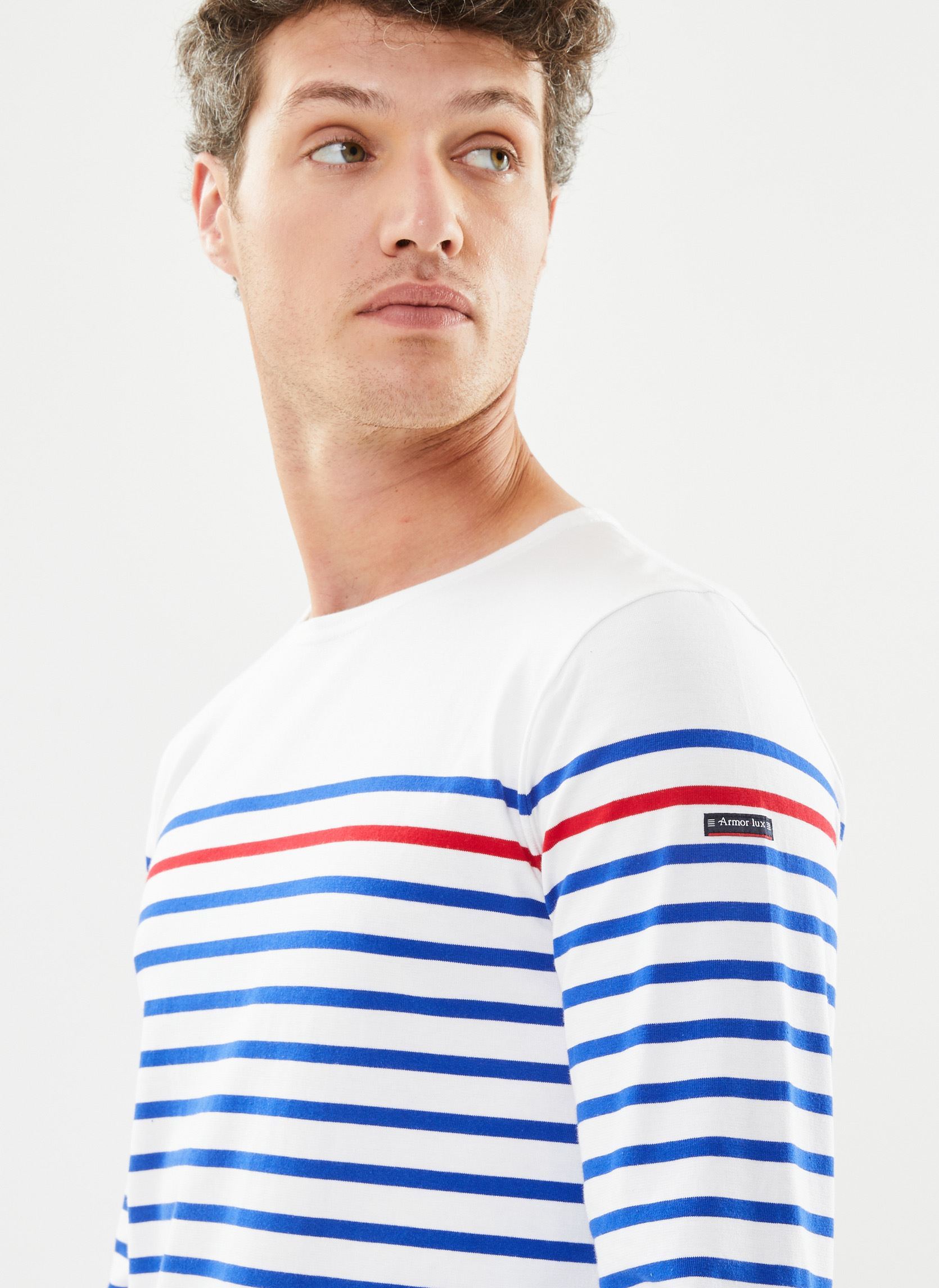 Tee-shirts Marinière homme blanc Armor Lux Tee-shirts Marinière homme blanc BLANCETOILEBRAISE