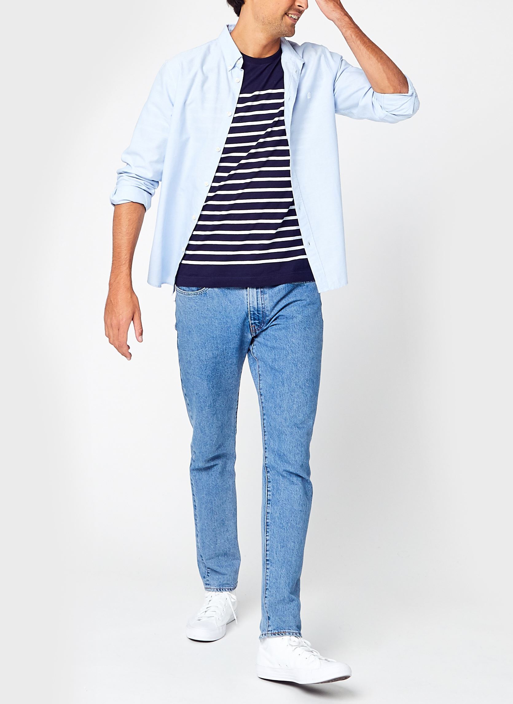 T-shirts Marinière ''Etel'' Homme heren blauw Armor Lux T-shirts Marinière ''Etel'' Homme heren blauw Navire Blanc