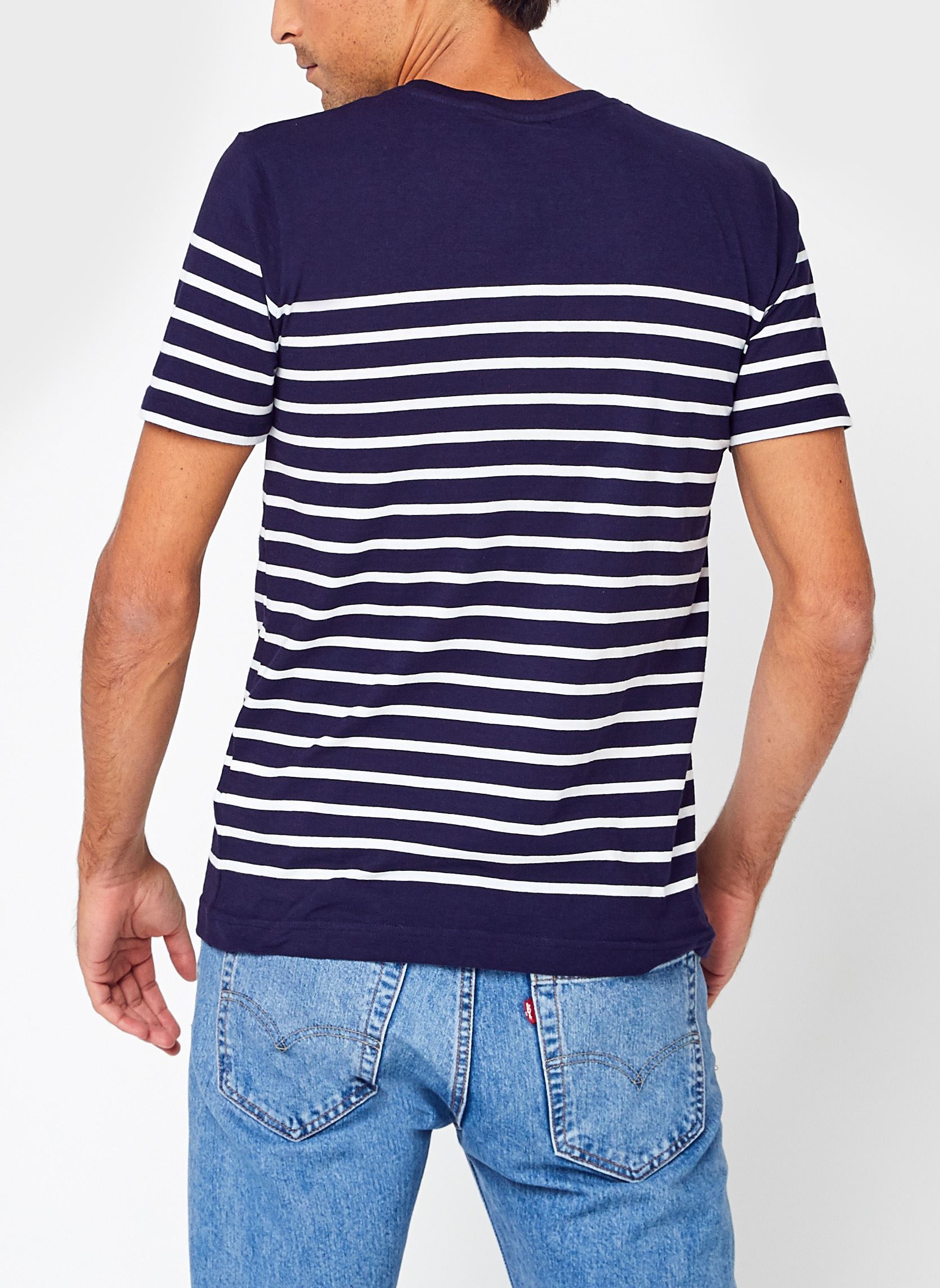 T-shirts Marinière ''Etel'' Homme heren blauw Armor Lux T-shirts Marinière ''Etel'' Homme heren blauw Navire Blanc