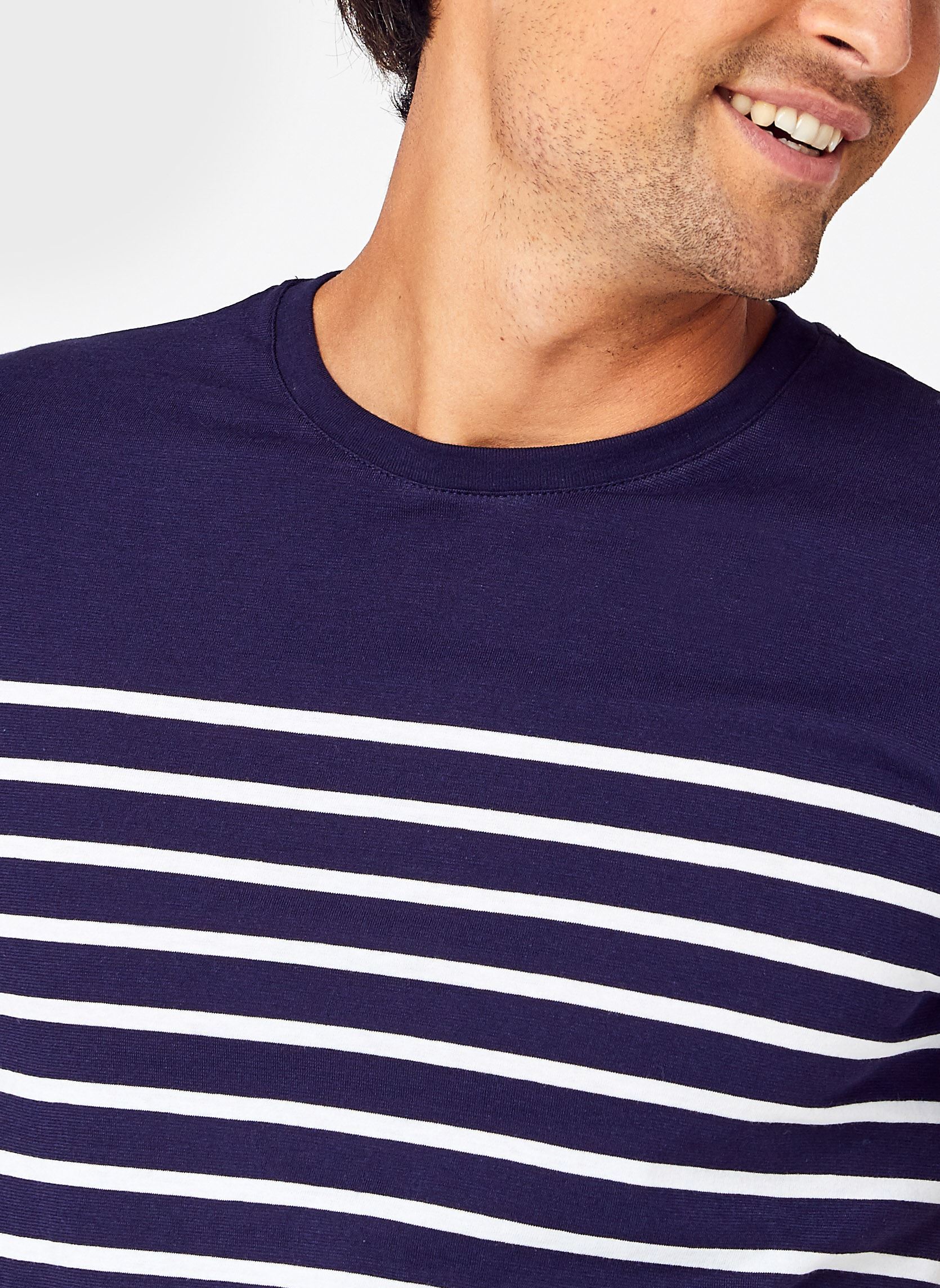 T-shirts Marinière ''Etel'' Homme heren blauw Armor Lux T-shirts Marinière ''Etel'' Homme heren blauw Navire Blanc