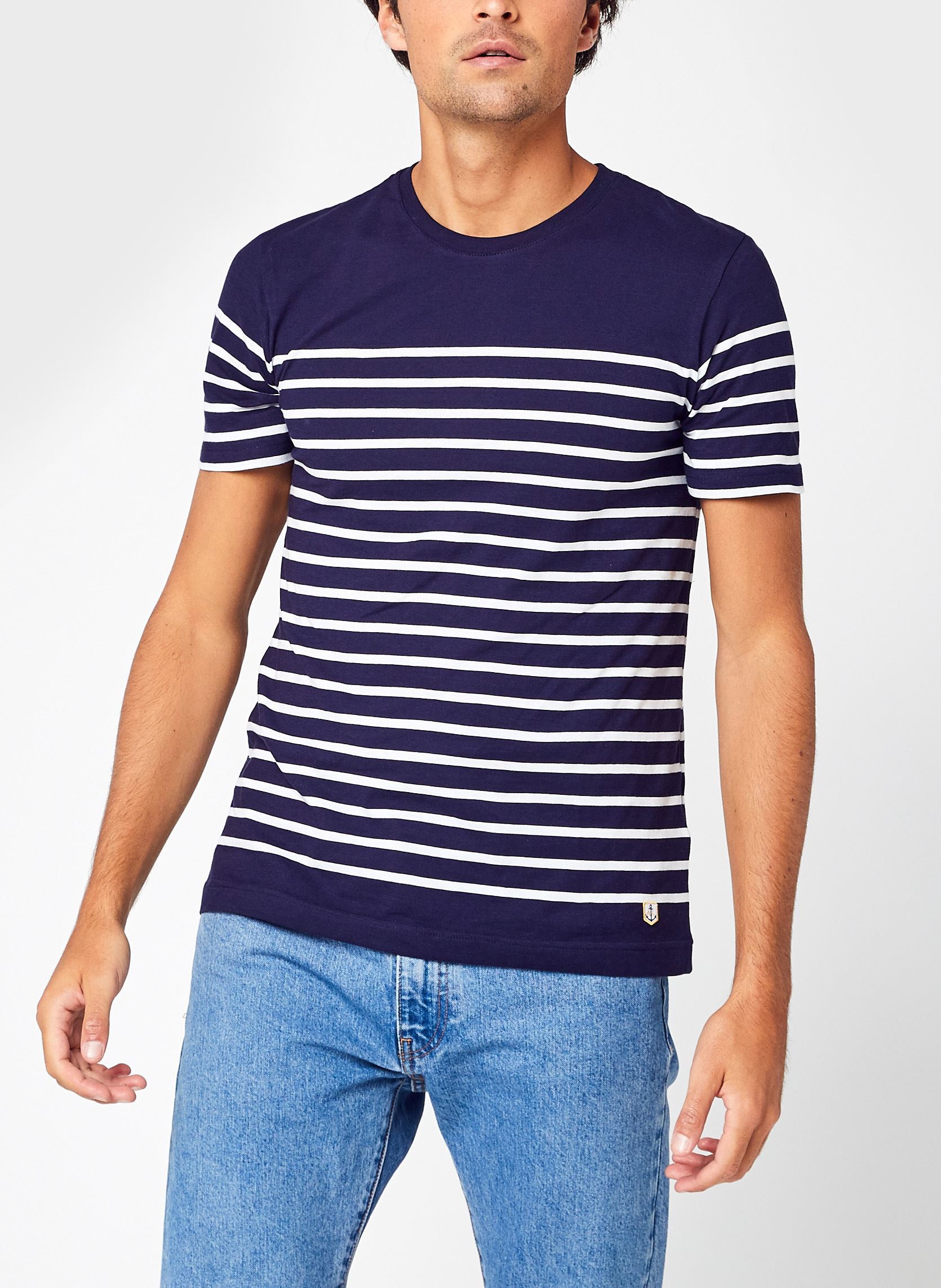 T-shirts Marinière ''Etel'' Homme heren blauw Armor Lux T-shirts Marinière ''Etel'' Homme heren blauw Navire Blanc