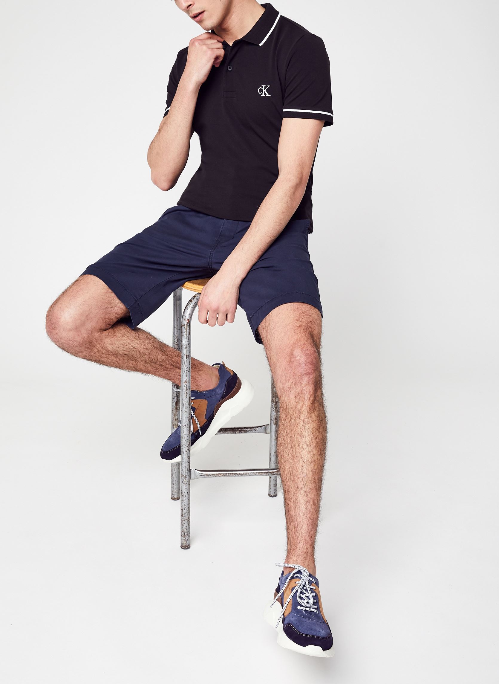 Polos Tipping Slim Polo homme noir Calvin Klein Jeans Polos Tipping Slim Polo homme noir BAE-BLACK