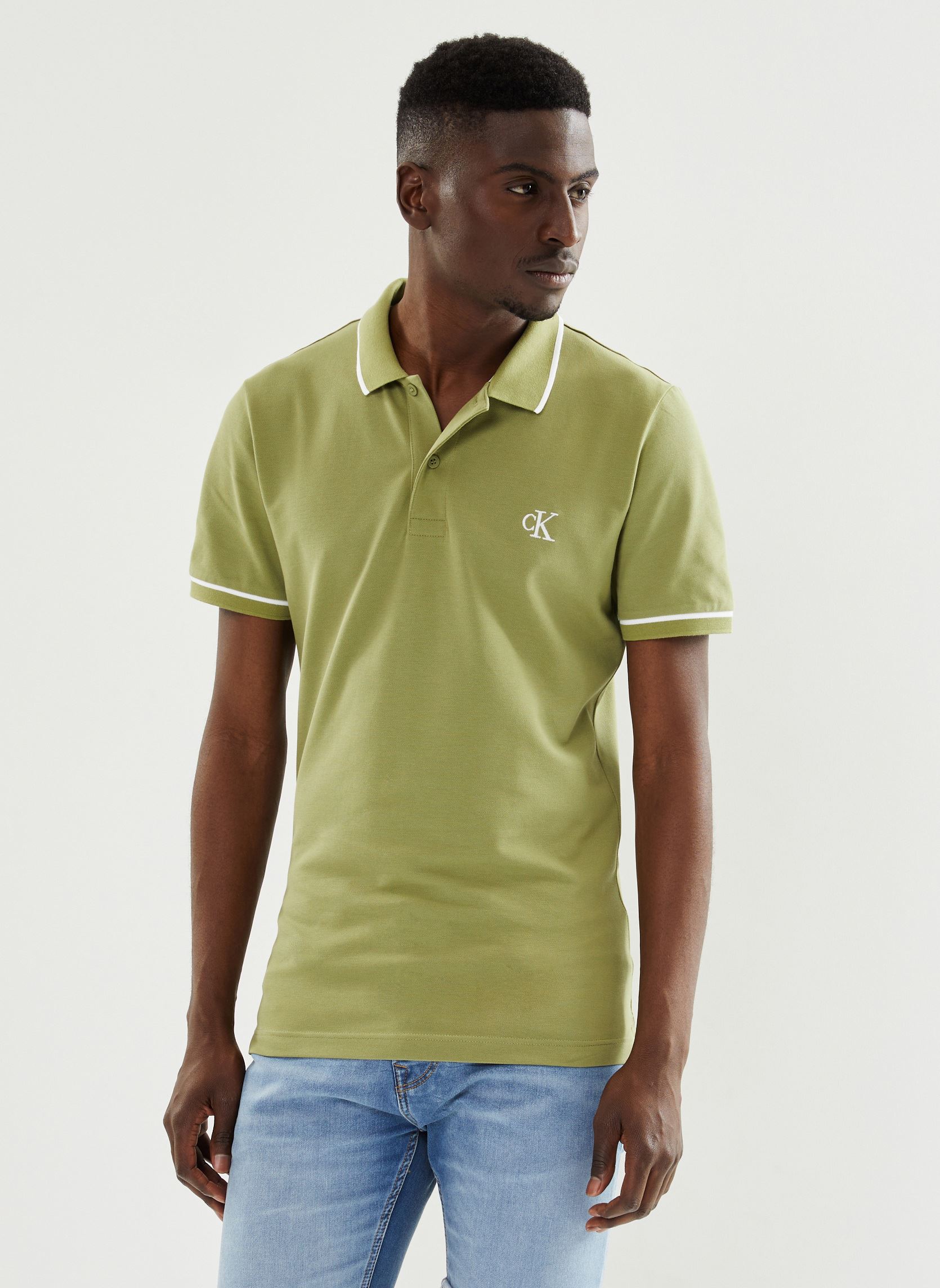 Polo Calvin Klein Jeans TIPPING SLIM POLO EU - vue 4