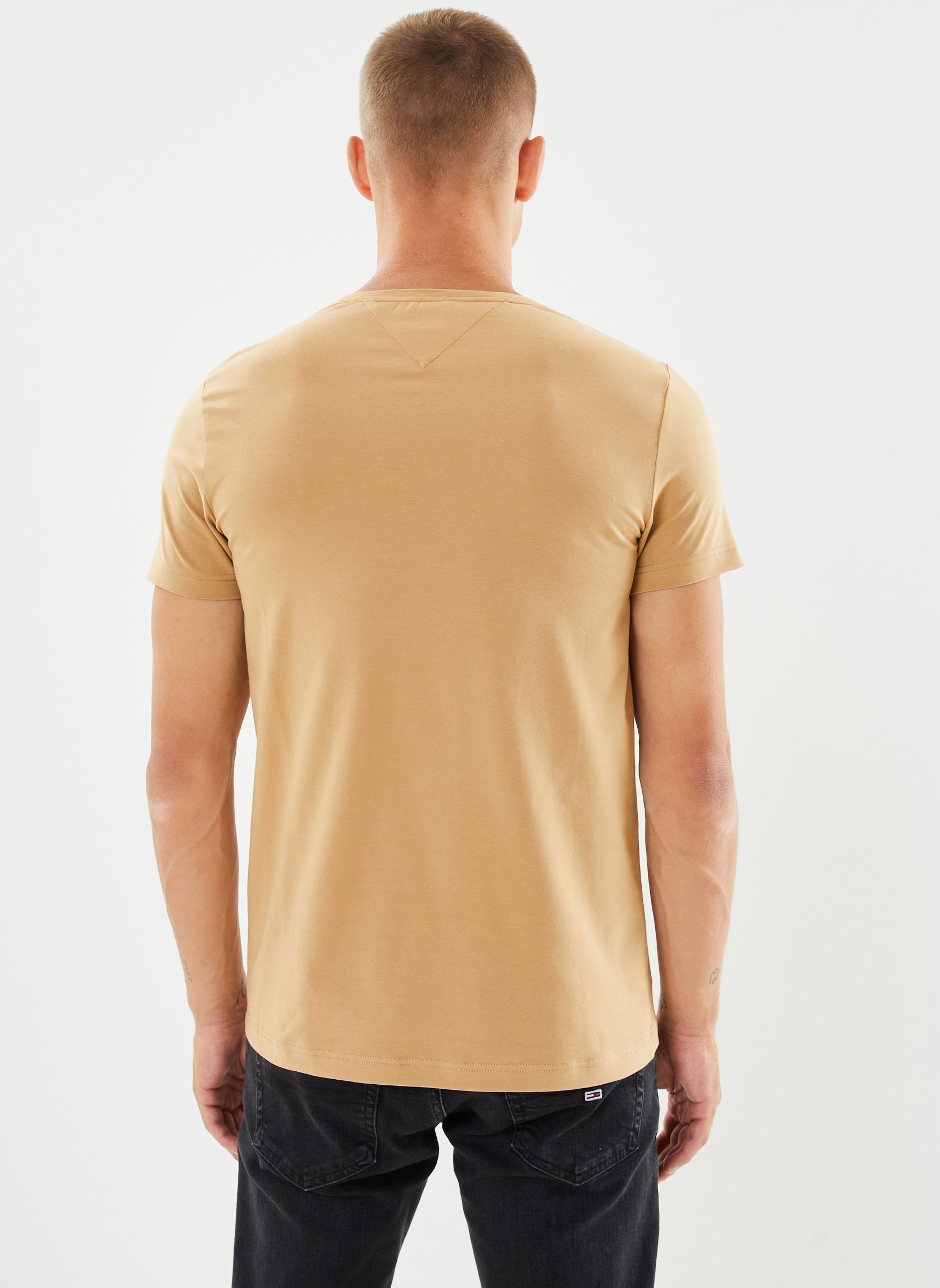 Tee-shirts Stretch Slim Fit Tee homme beige Tommy Hilfiger Tee-shirts Stretch Slim Fit Tee homme beige CLASSIC KHAKI