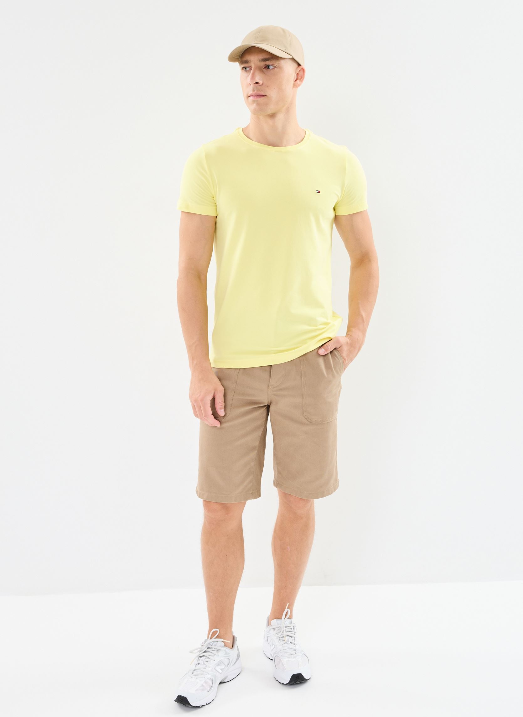 Tee-shirts Stretch Slim Fit Tee homme jaune Tommy Hilfiger Tee-shirts Stretch Slim Fit Tee homme jaune YELLOW TULIP