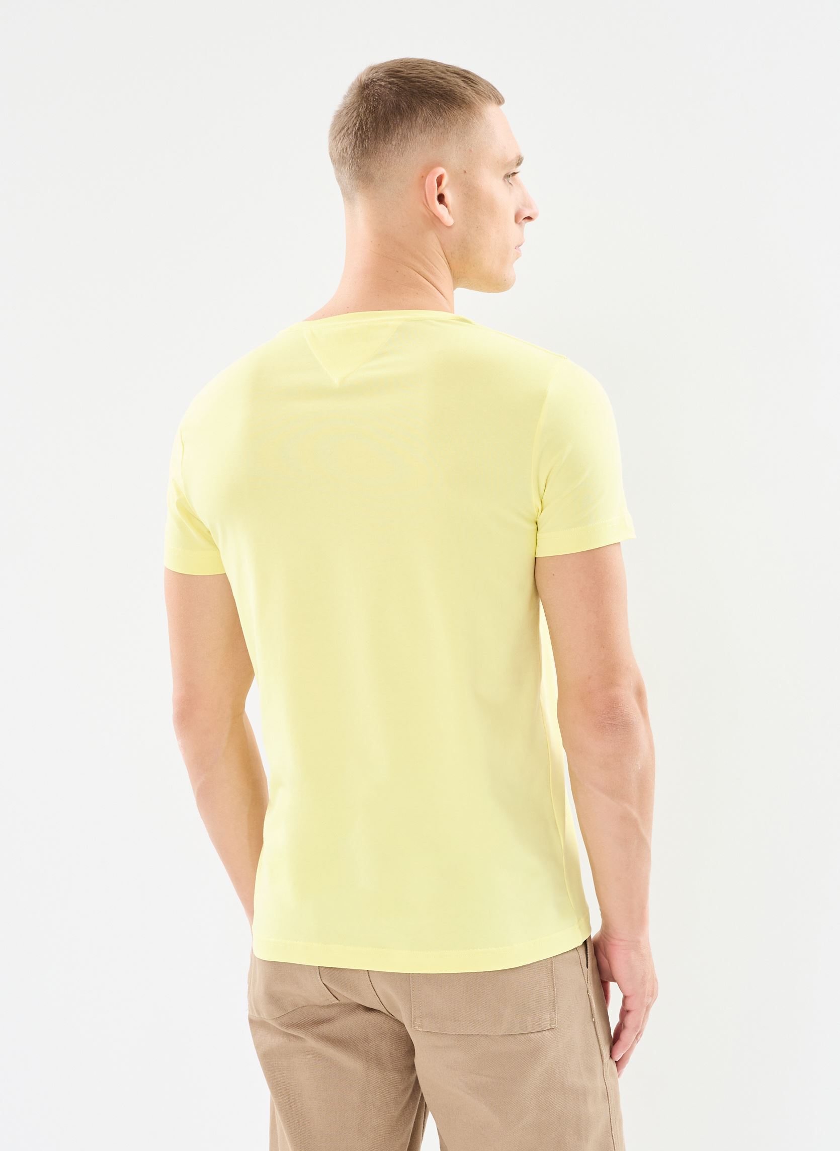 Tee-shirts Stretch Slim Fit Tee homme jaune Tommy Hilfiger Tee-shirts Stretch Slim Fit Tee homme jaune YELLOW TULIP