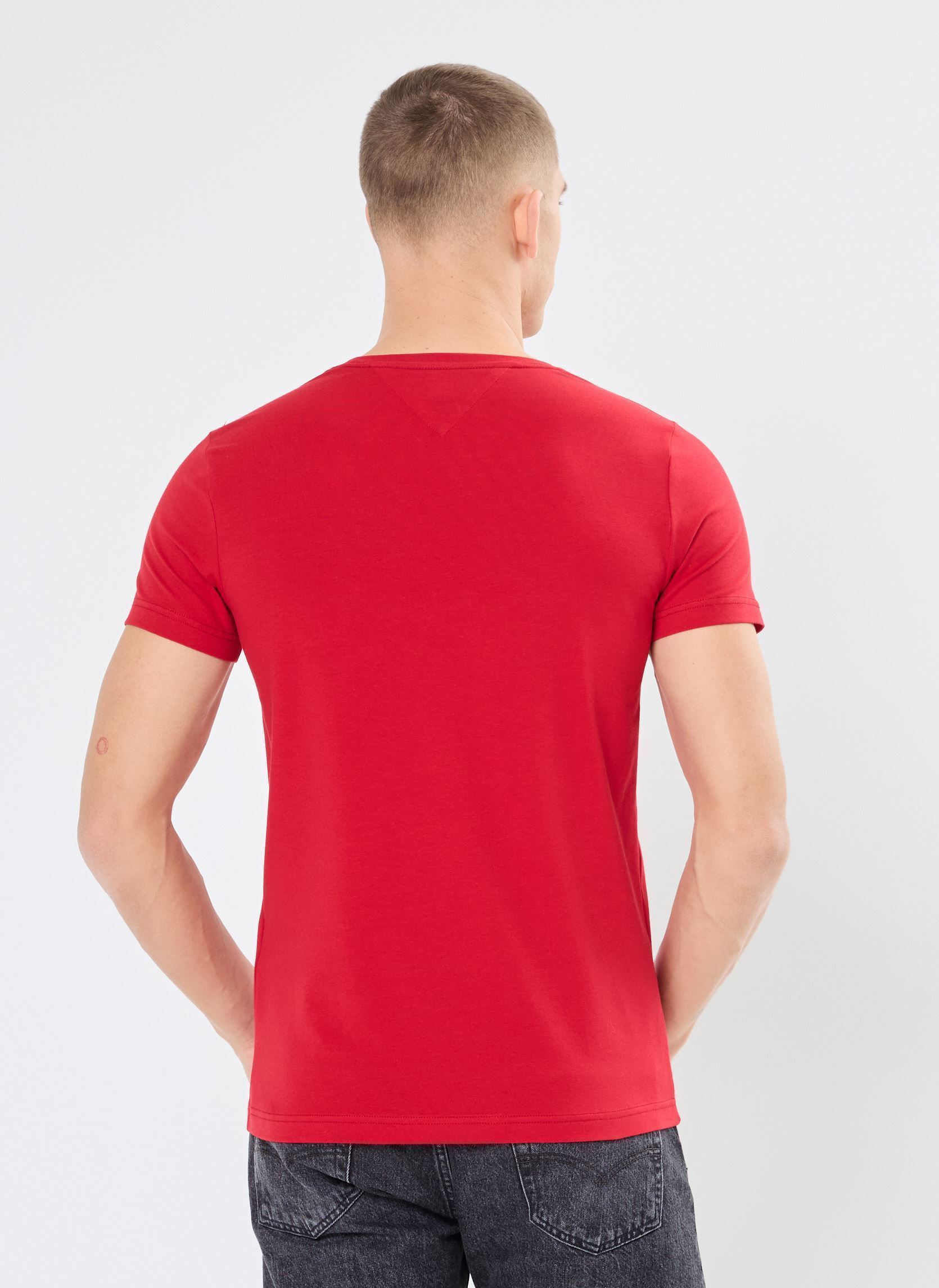 Tee-shirts Stretch Slim Fit Tee homme rouge Tommy Hilfiger Tee-shirts Stretch Slim Fit Tee homme rouge MEDIUM RED