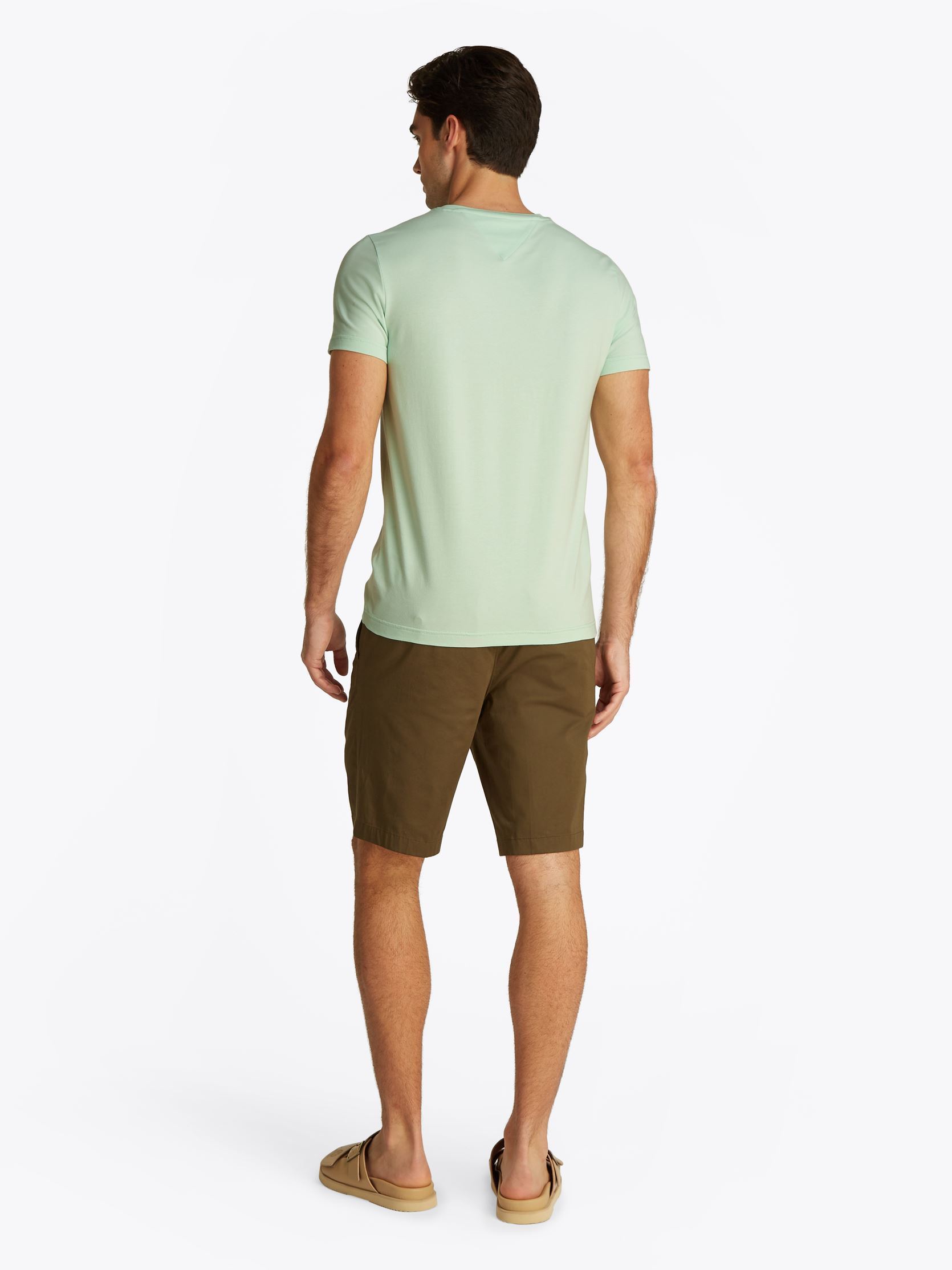 Tee-shirts Stretch Slim Fit Tee homme vert Tommy Hilfiger Tee-shirts Stretch Slim Fit Tee homme vert OPAL GREEN
