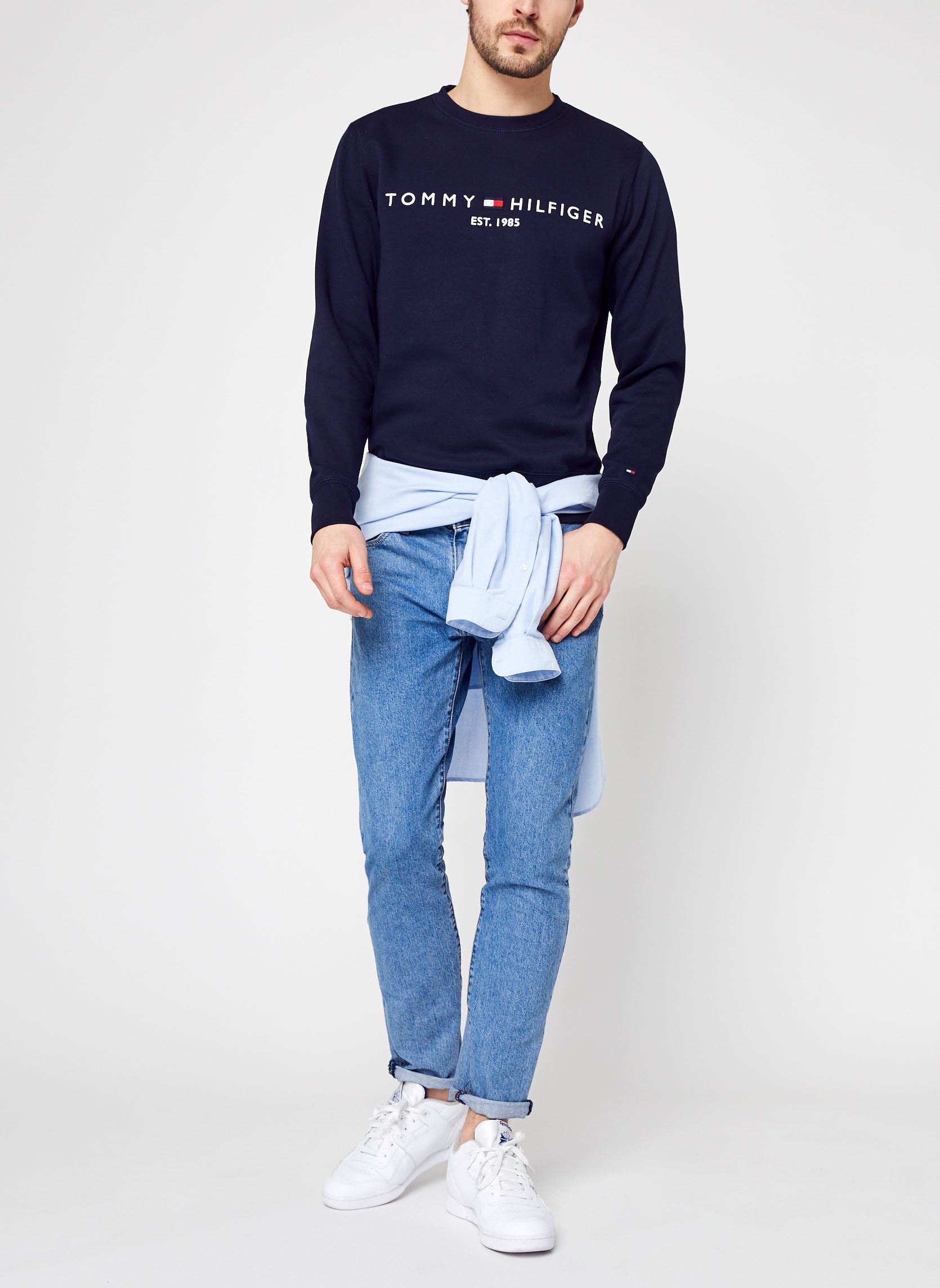 Sweats Tommy Logo Sweatshirt homme bleu Tommy Hilfiger Sweats Tommy Logo Sweatshirt homme bleu DW5 DESERT SKY