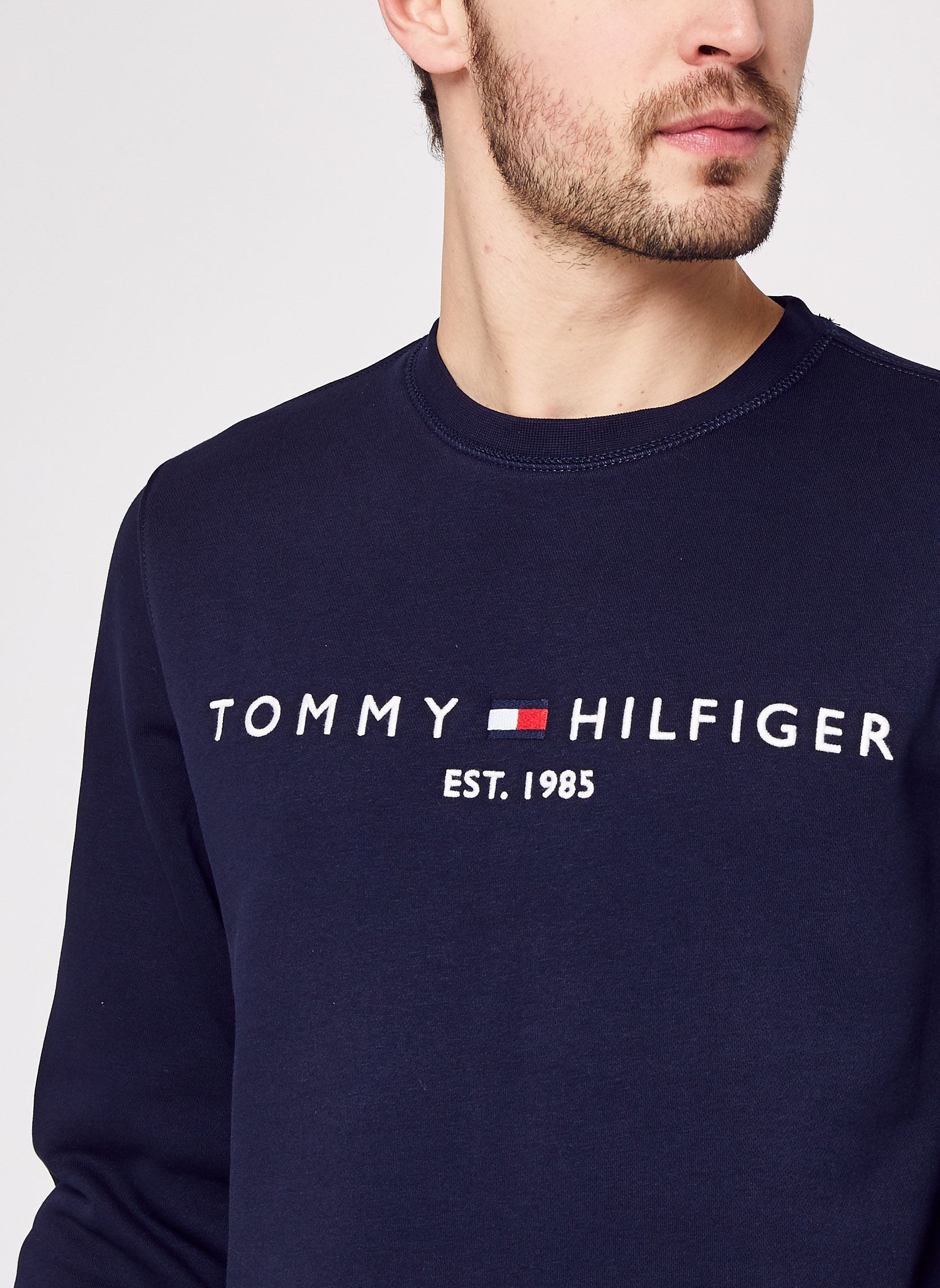 Sweats Tommy Logo Sweatshirt homme bleu Tommy Hilfiger Sweats Tommy Logo Sweatshirt homme bleu DW5 DESERT SKY