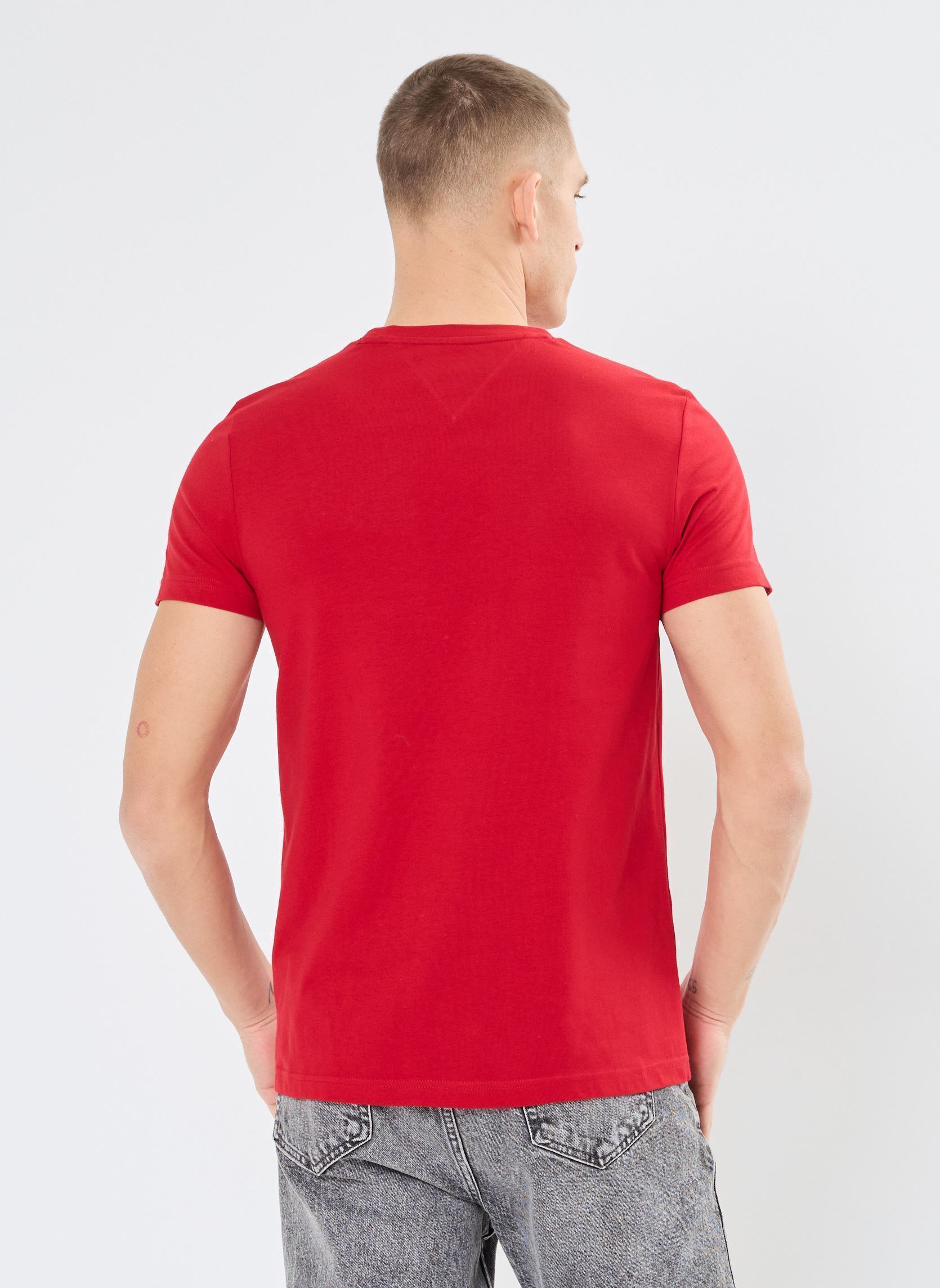 Tee-shirts Tommy Logo Tee homme rouge Tommy Hilfiger Tee-shirts Tommy Logo Tee homme rouge MEDIUM RED