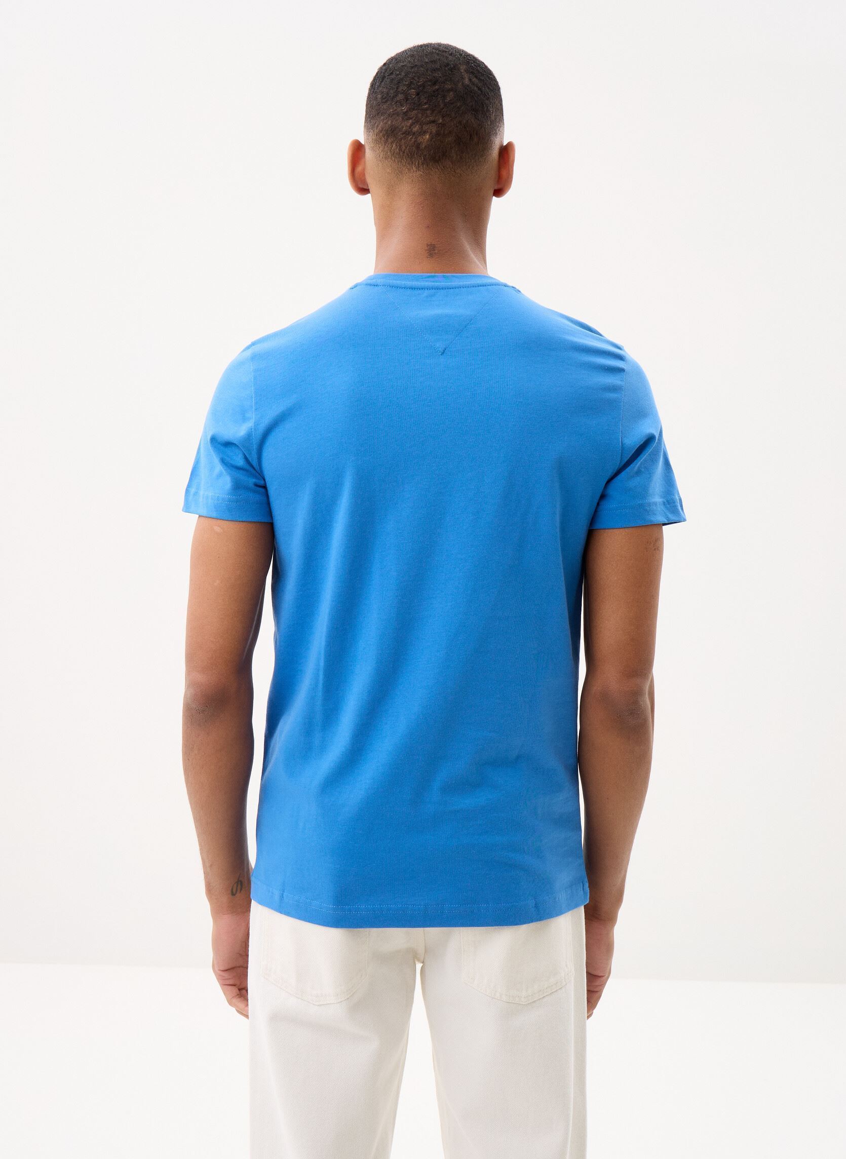 Tee-shirts Tommy Logo Tee homme bleu Tommy Hilfiger Tee-shirts Tommy Logo Tee homme bleu BLUE ORBIT