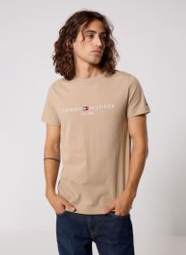 T-Shirts Tommy Logo Tee herren beige Tommy Hilfiger T-Shirts Tommy Logo Tee herren beige BATIQUE KHAKI