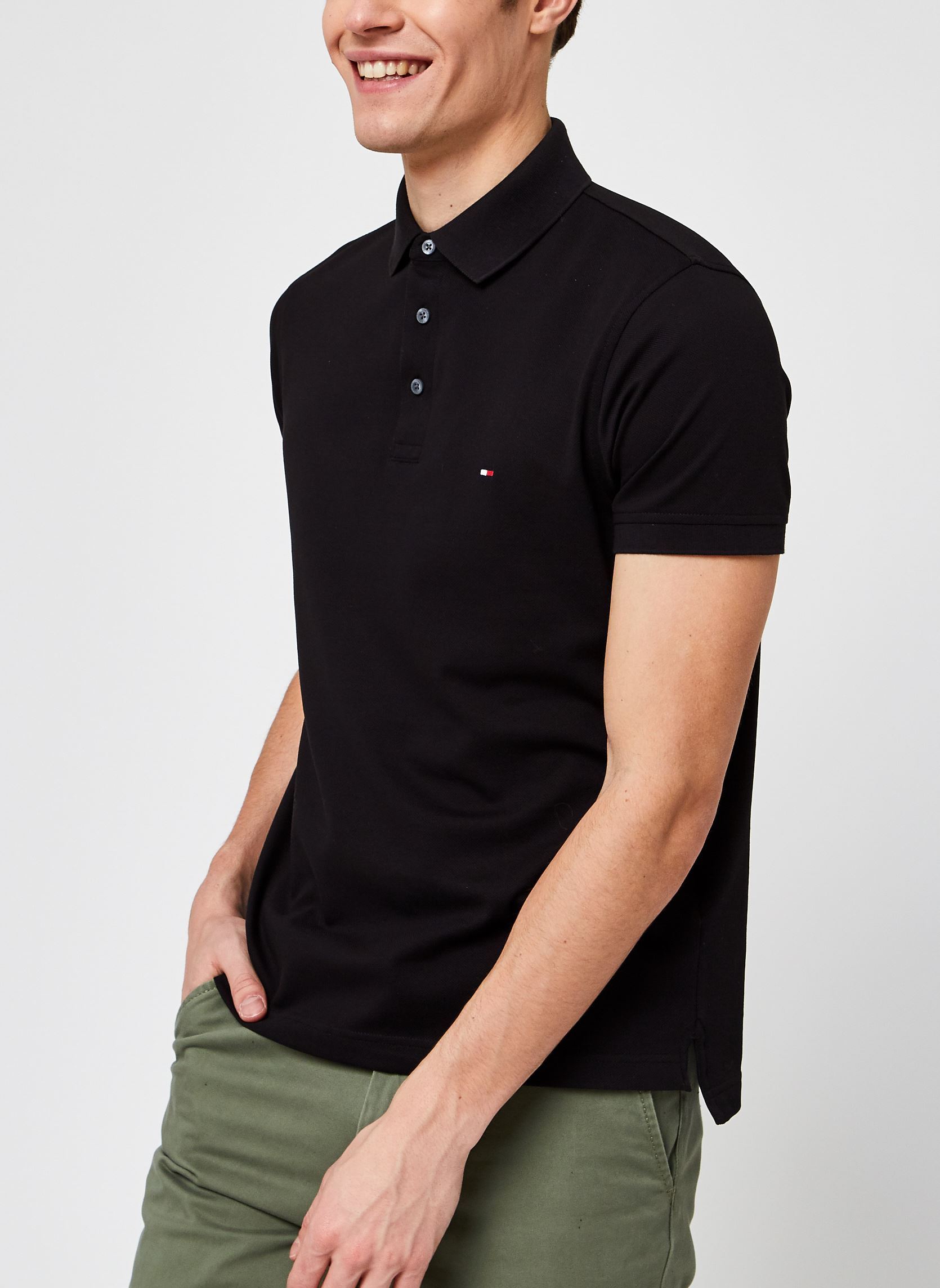 Poloshirts 1985 Slim Polo herren schwarz Tommy Hilfiger Poloshirts 1985 Slim Polo herren schwarz BLACK