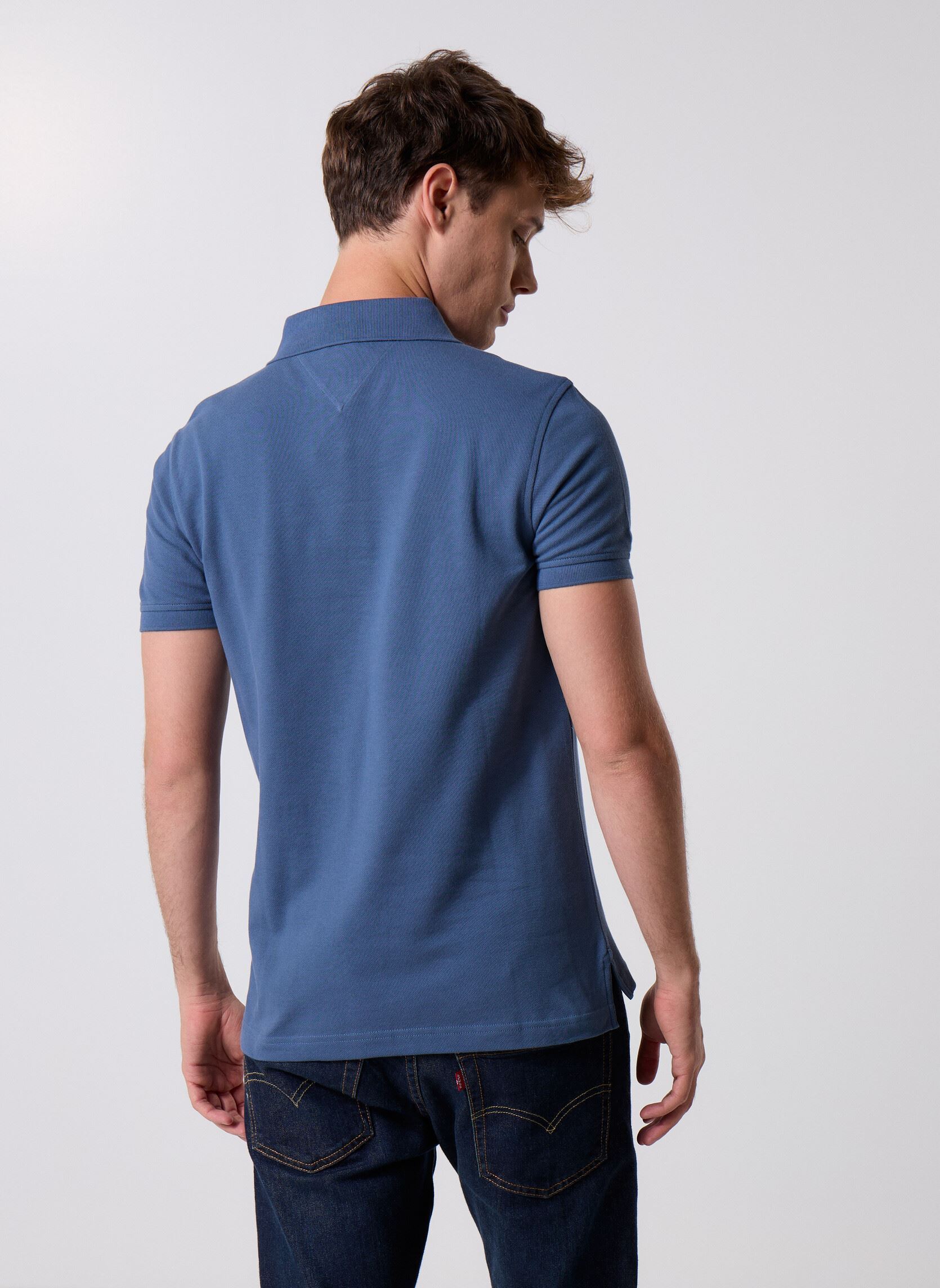 Polos 1985 Slim Polo homme bleu Tommy Hilfiger Polos 1985 Slim Polo homme bleu AEGEAN SEA