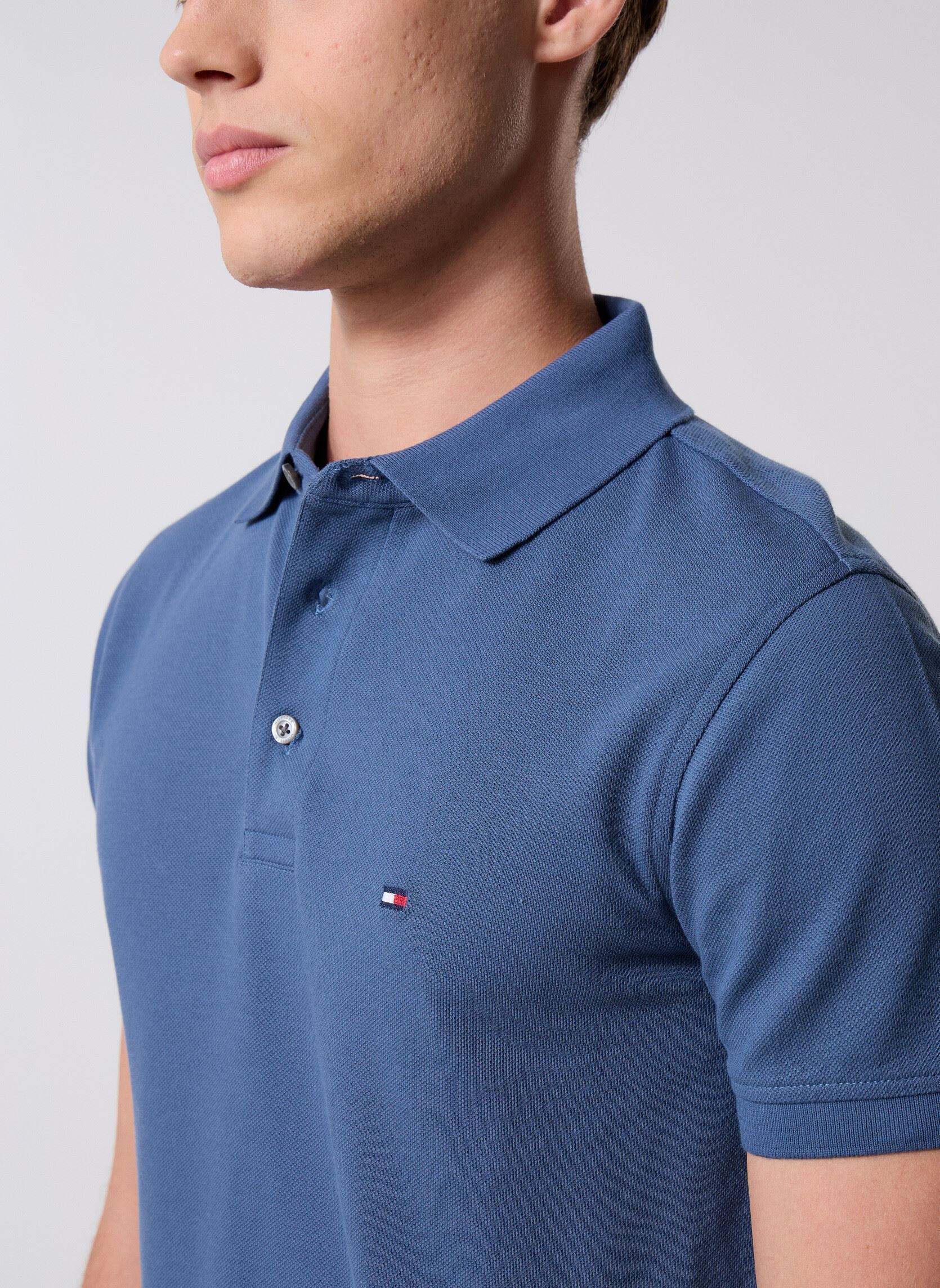 Polos 1985 Slim Polo homme bleu Tommy Hilfiger Polos 1985 Slim Polo homme bleu AEGEAN SEA