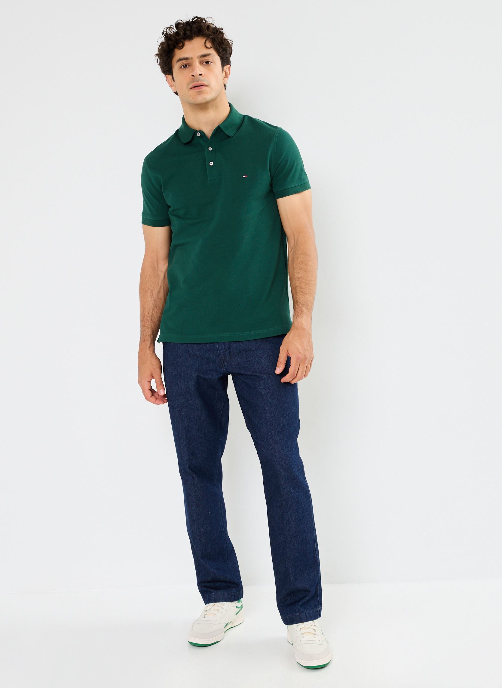 Poloshirts 1985 Slim Polo herren grün Tommy Hilfiger Poloshirts 1985 Slim Polo herren grün ORNAMENTAL GREEN