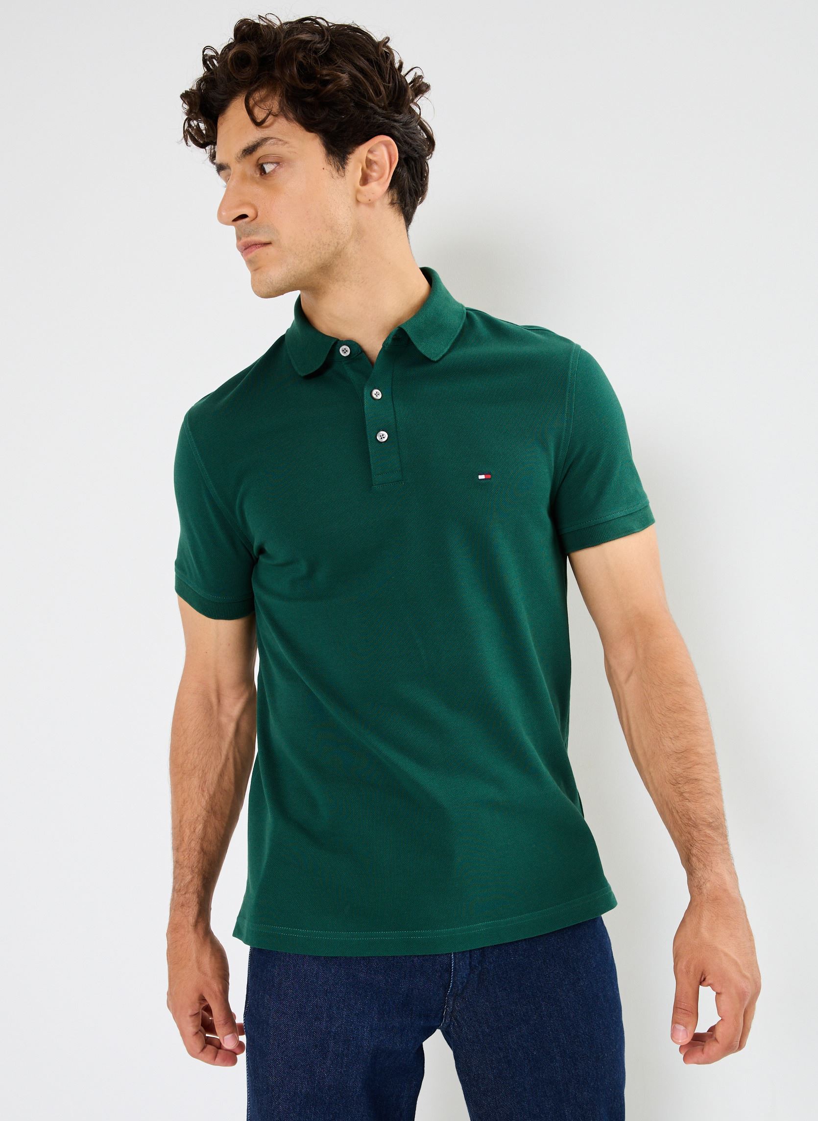 Poloshirts 1985 Slim Polo herren grün Tommy Hilfiger Poloshirts 1985 Slim Polo herren grün ORNAMENTAL GREEN