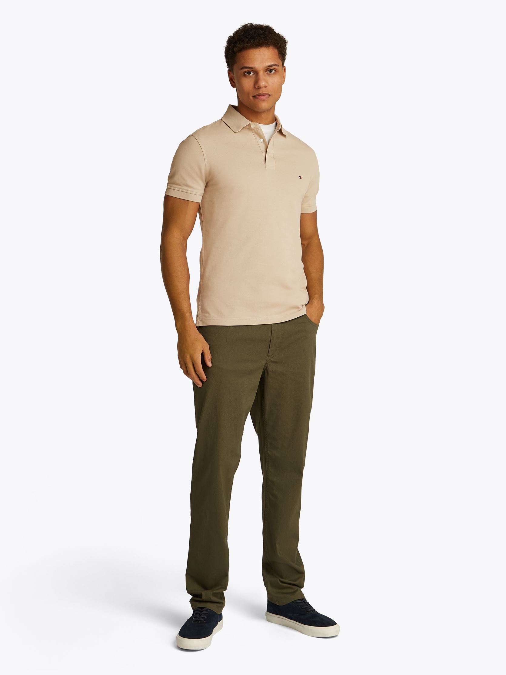 Poloshirts 1985 Slim Polo herren grün Tommy Hilfiger Poloshirts 1985 Slim Polo herren grün SANDALWOOD