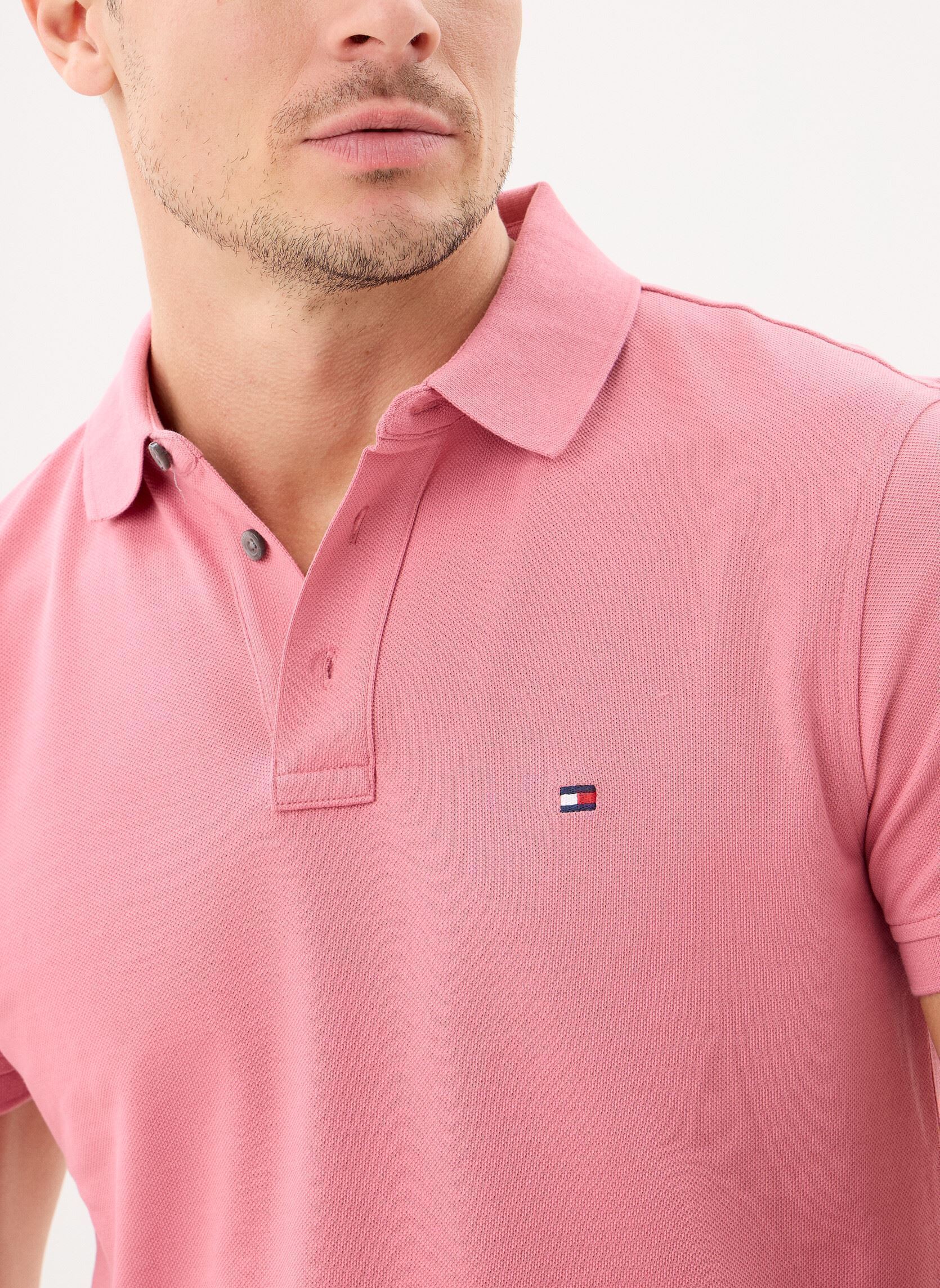 Polos 1985 Slim Polo homme rose Tommy Hilfiger Polos 1985 Slim Polo homme rose CAMELLIA BLUSH