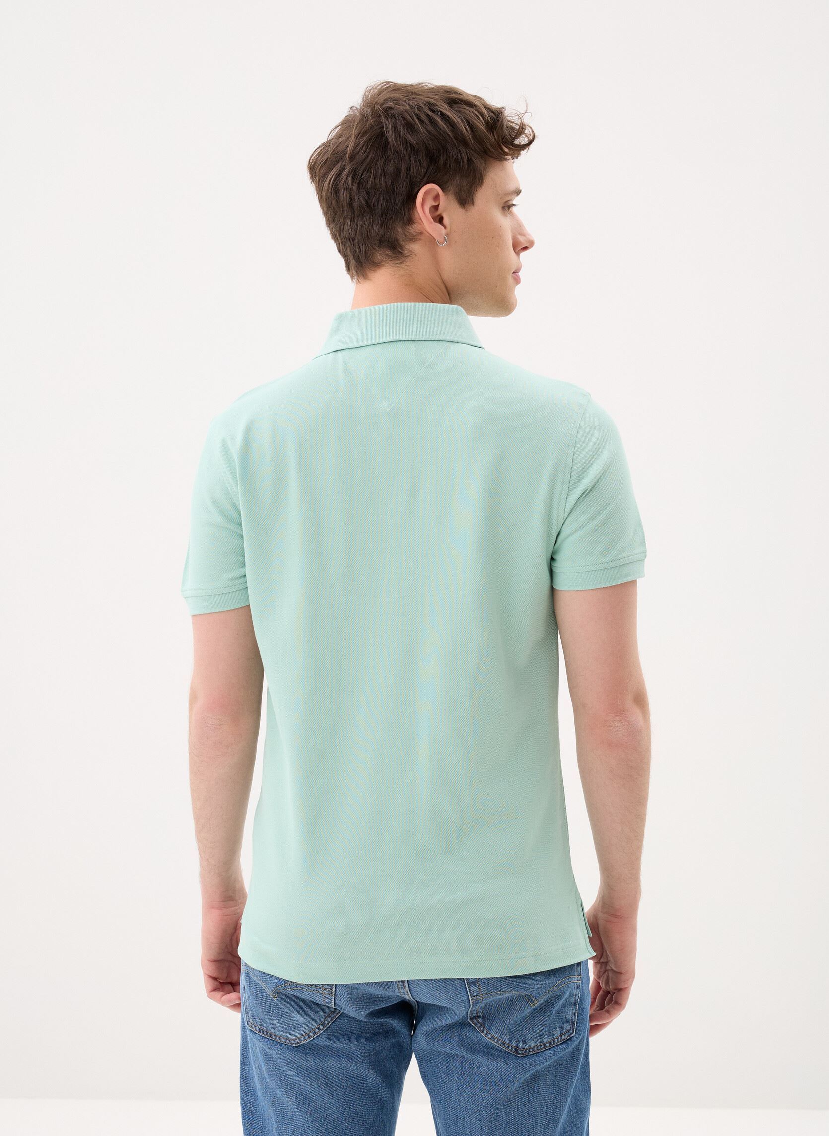 Polos 1985 Slim Polo homme vert Tommy Hilfiger Polos 1985 Slim Polo homme vert CRUSHED MINT