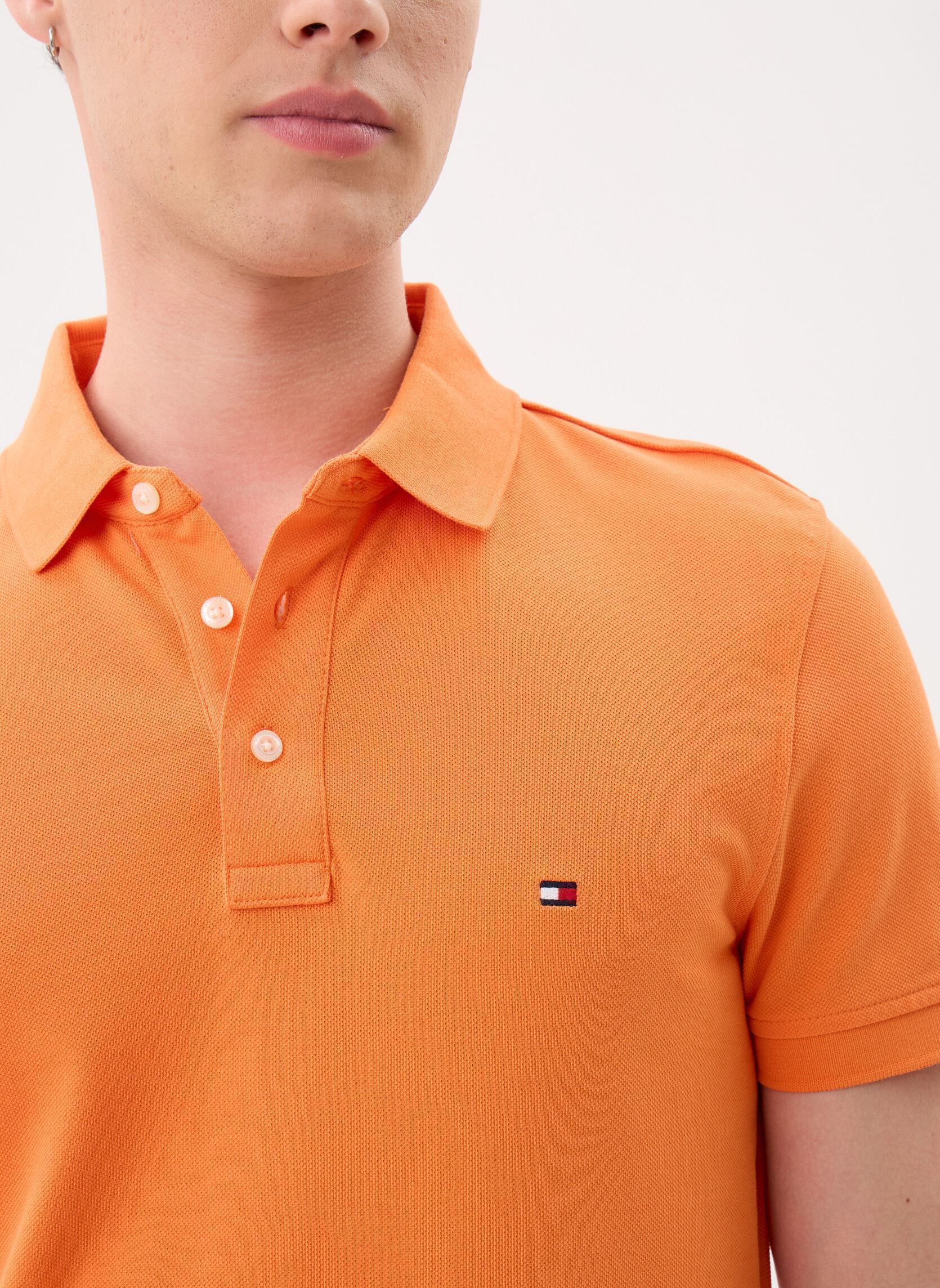 Polos 1985 Slim Polo homme orange Tommy Hilfiger Polos 1985 Slim Polo homme orange Orange Tulip