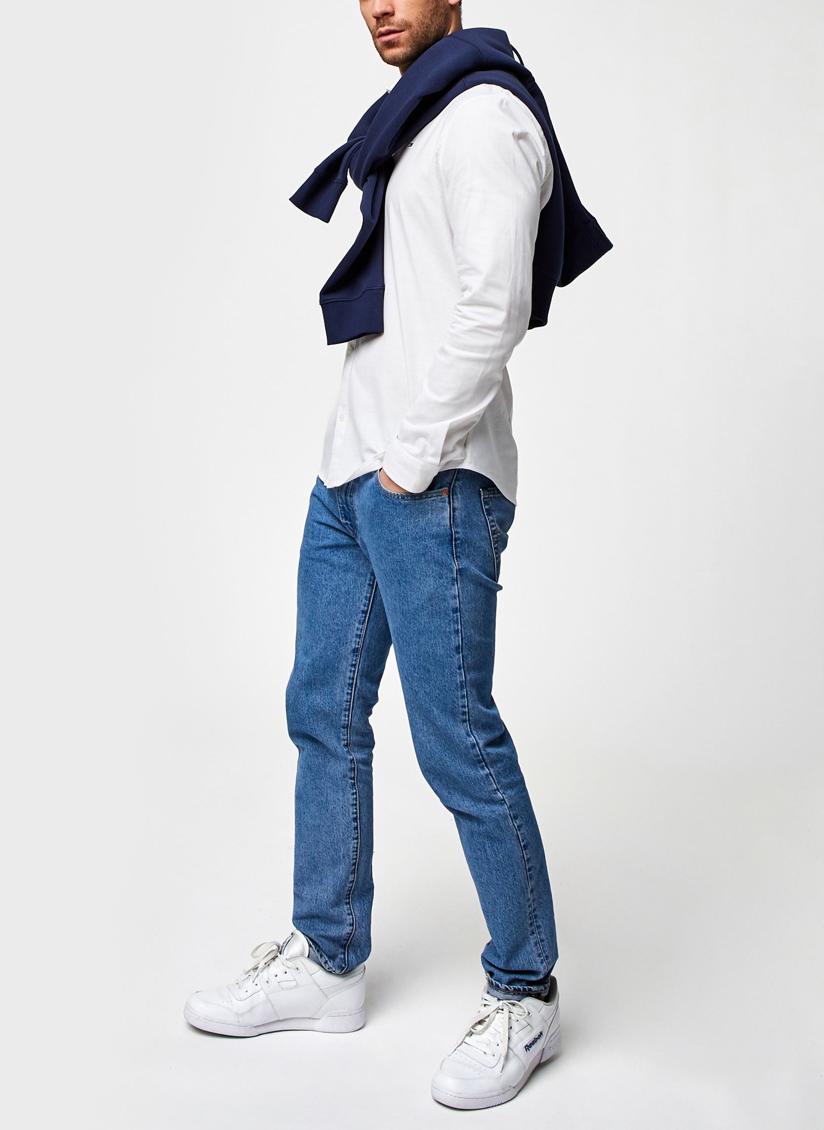 Chemises TJM Slim Stretch Oxford Shirt Eco homme blanc Tommy Jeans Chemises TJM Slim Stretch Oxford Shirt Eco homme blanc WHITE