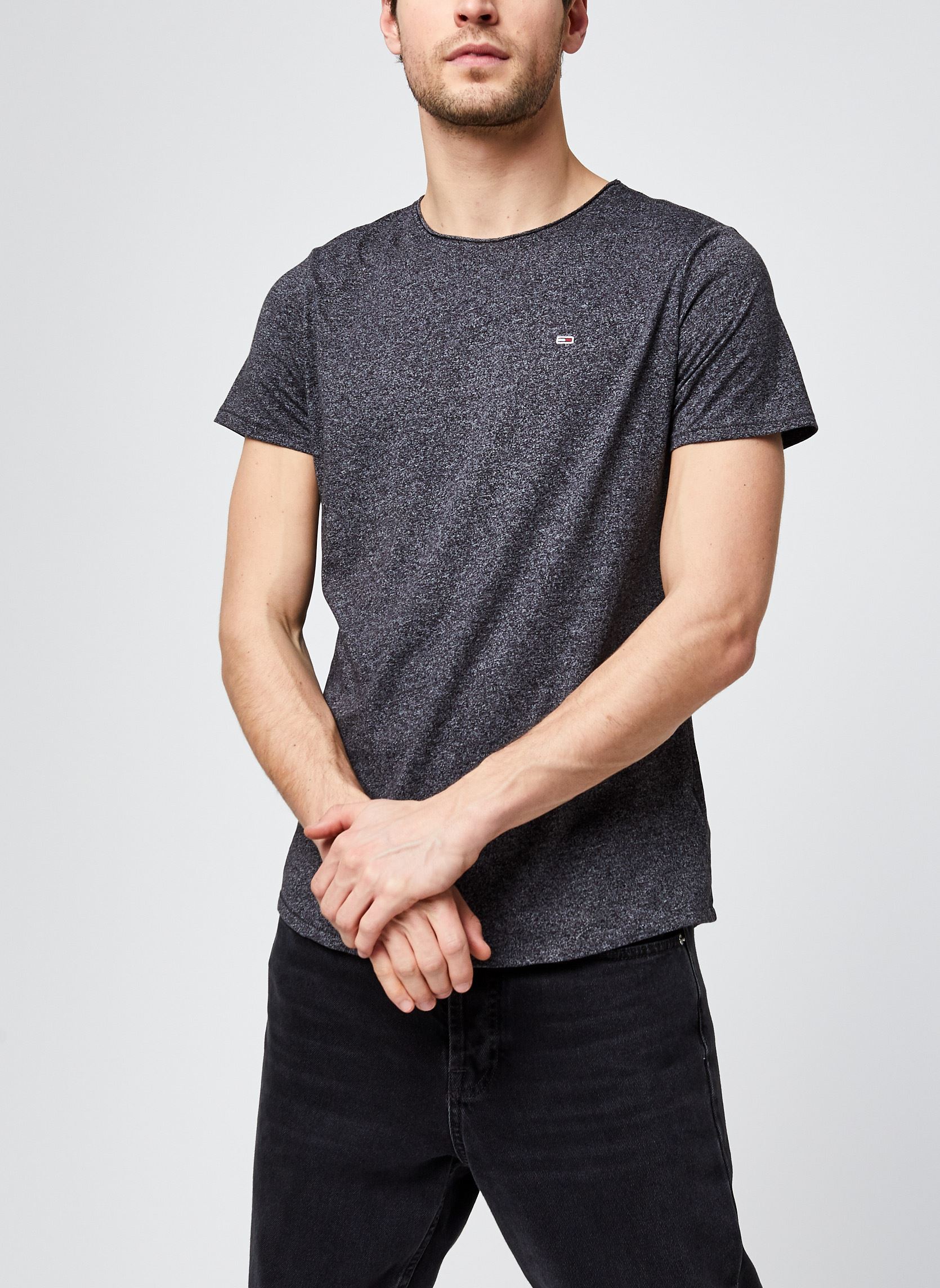 Tee-shirts TJM Slim Jaspe Crew Neck homme noir Tommy Jeans Tee-shirts TJM Slim Jaspe Crew Neck homme noir BLACK