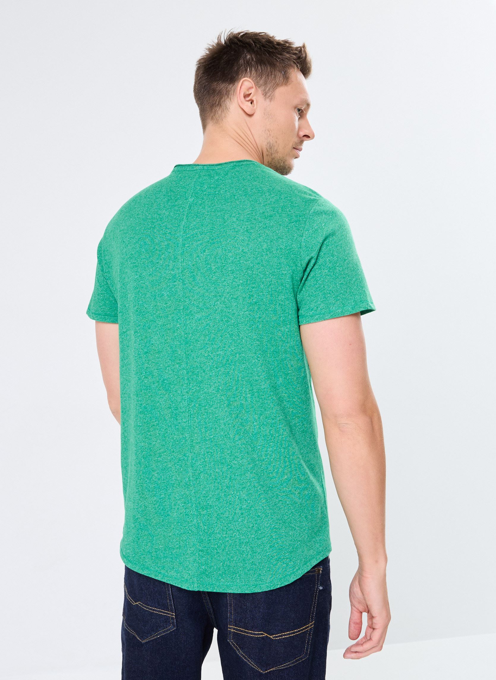 Tee-shirts TJM Slim Jaspe Crew Neck homme vert Tommy Jeans Tee-shirts TJM Slim Jaspe Crew Neck homme vert GREEN MALACHITE