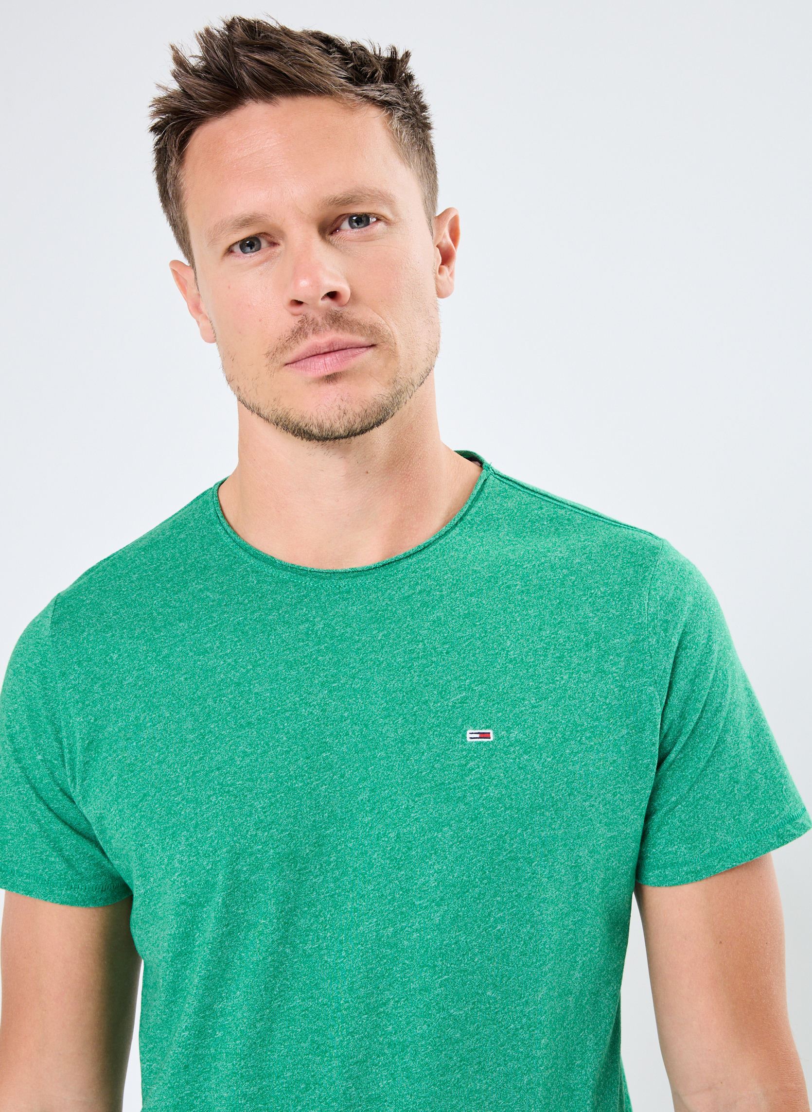 Tee-shirts TJM Slim Jaspe Crew Neck homme vert Tommy Jeans Tee-shirts TJM Slim Jaspe Crew Neck homme vert GREEN MALACHITE