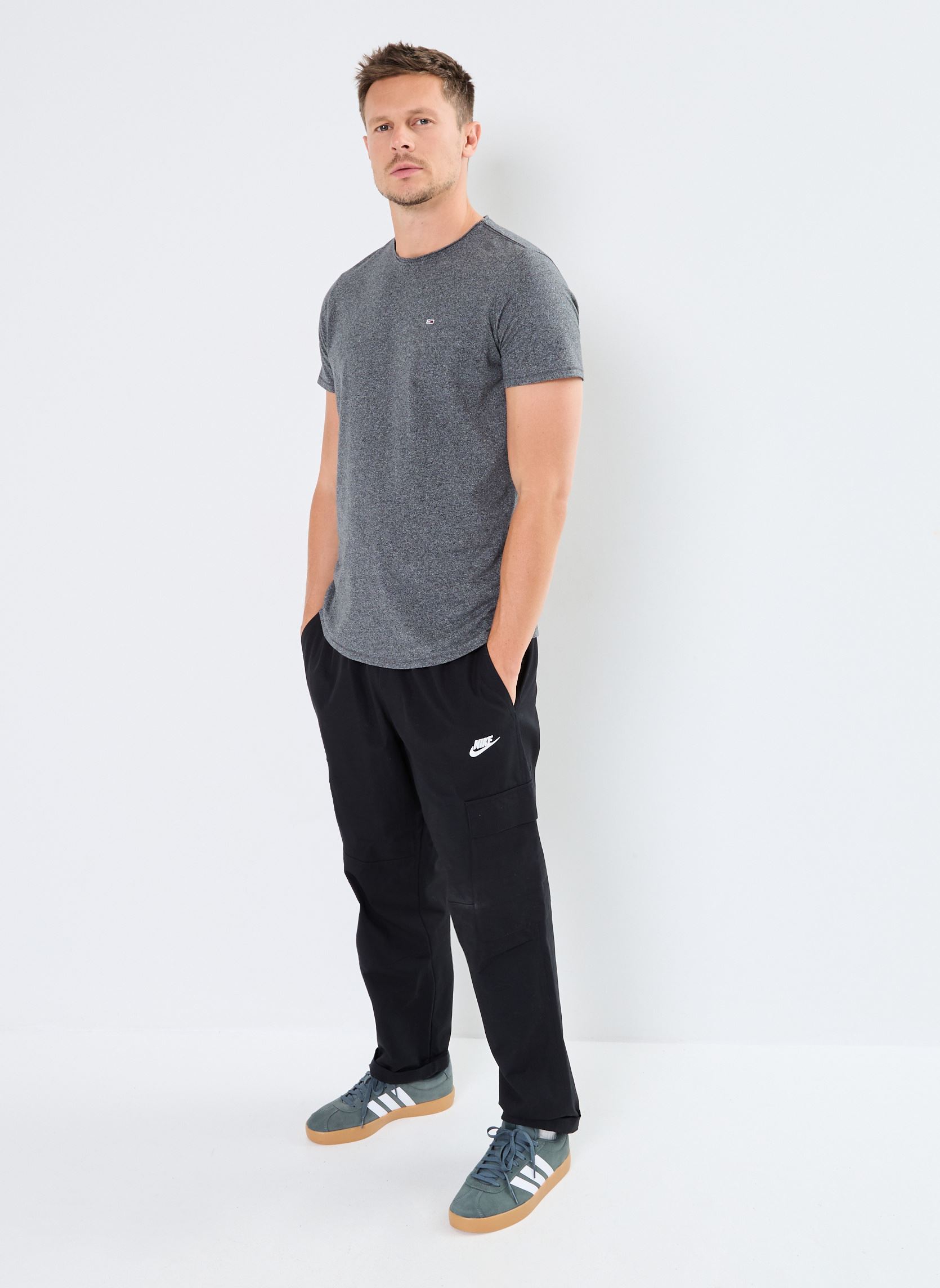 Tee-shirts TJM Slim Jaspe Crew Neck homme gris Tommy Jeans Tee-shirts TJM Slim Jaspe Crew Neck homme gris NEW CHARCOAL