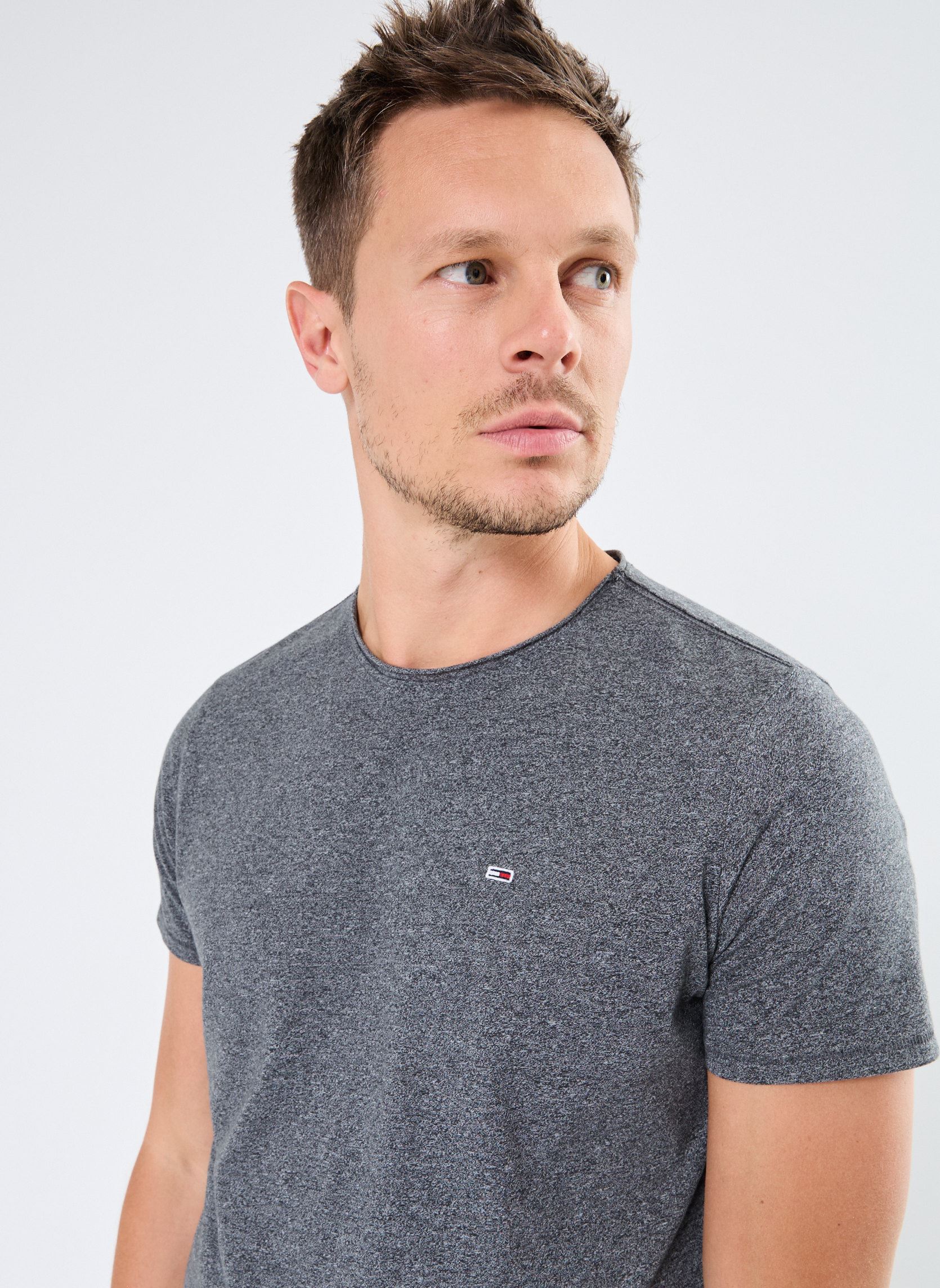 Tee-shirts TJM Slim Jaspe Crew Neck homme gris Tommy Jeans Tee-shirts TJM Slim Jaspe Crew Neck homme gris NEW CHARCOAL