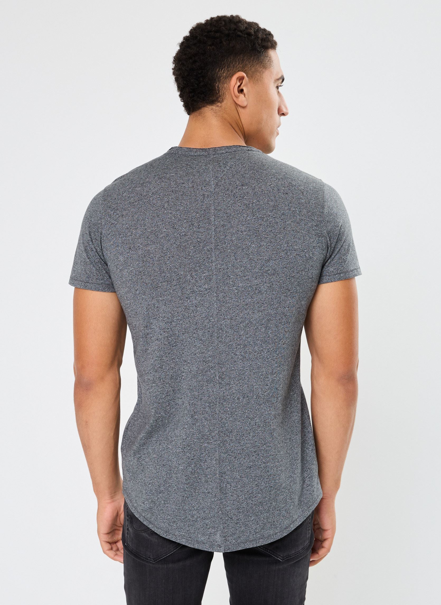 Tee-shirts TJM Slim Jaspe V Neck homme gris Tommy Jeans Tee-shirts TJM Slim Jaspe V Neck homme gris NEW CHARCOAL